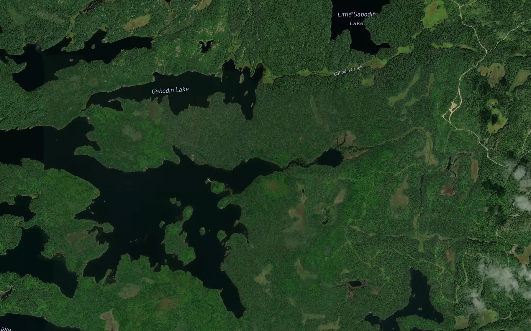 Satellite map of the Hunters Bay