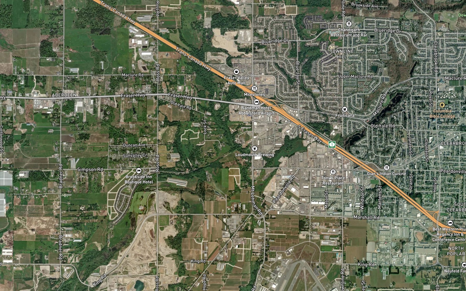 Satellite map of the Enns Brook