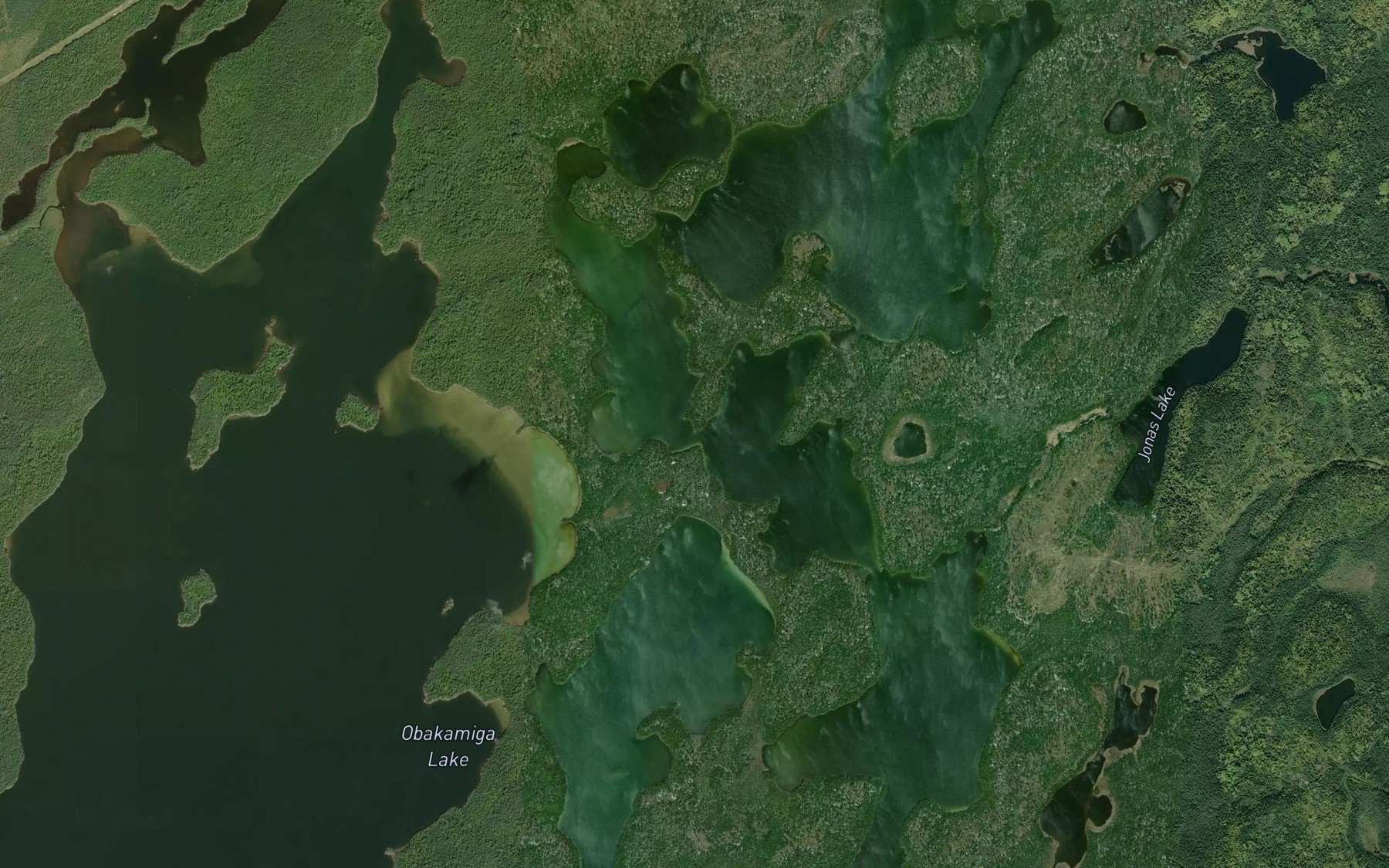 Satellite map of the Beavercamp Narrows