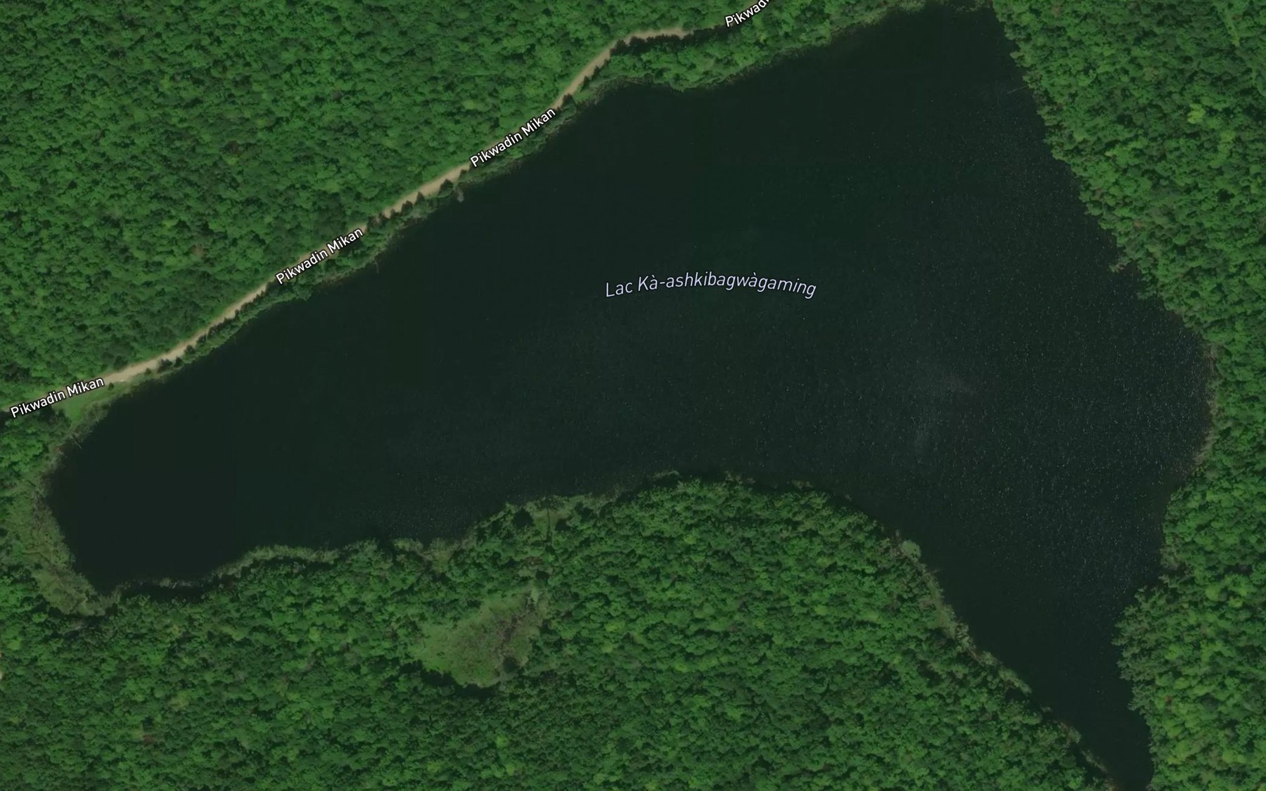 Satellite map of the Lac Ka-ashkibagwagaming