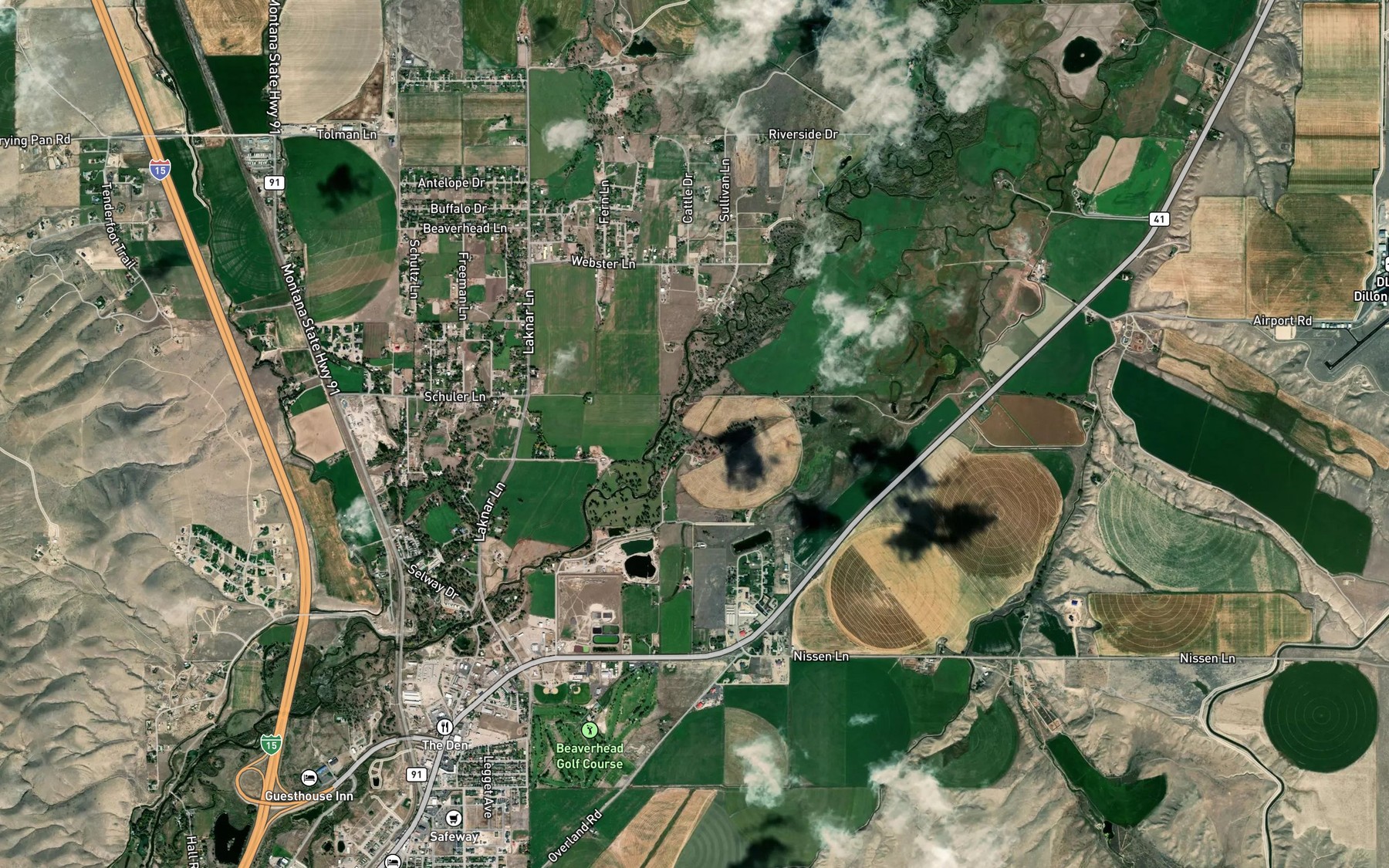 Satellite map of the Stodden Ditch