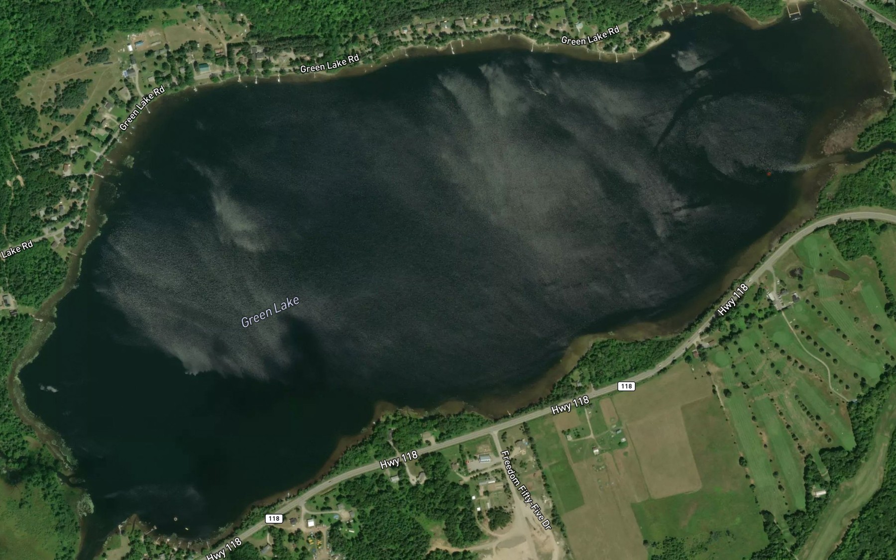 Satellite map of the Green Lake