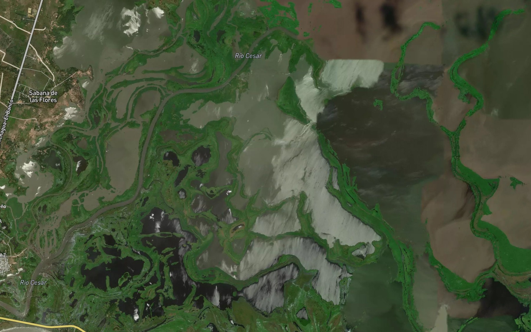 Satellite map of the Cienaga Cana Fistula