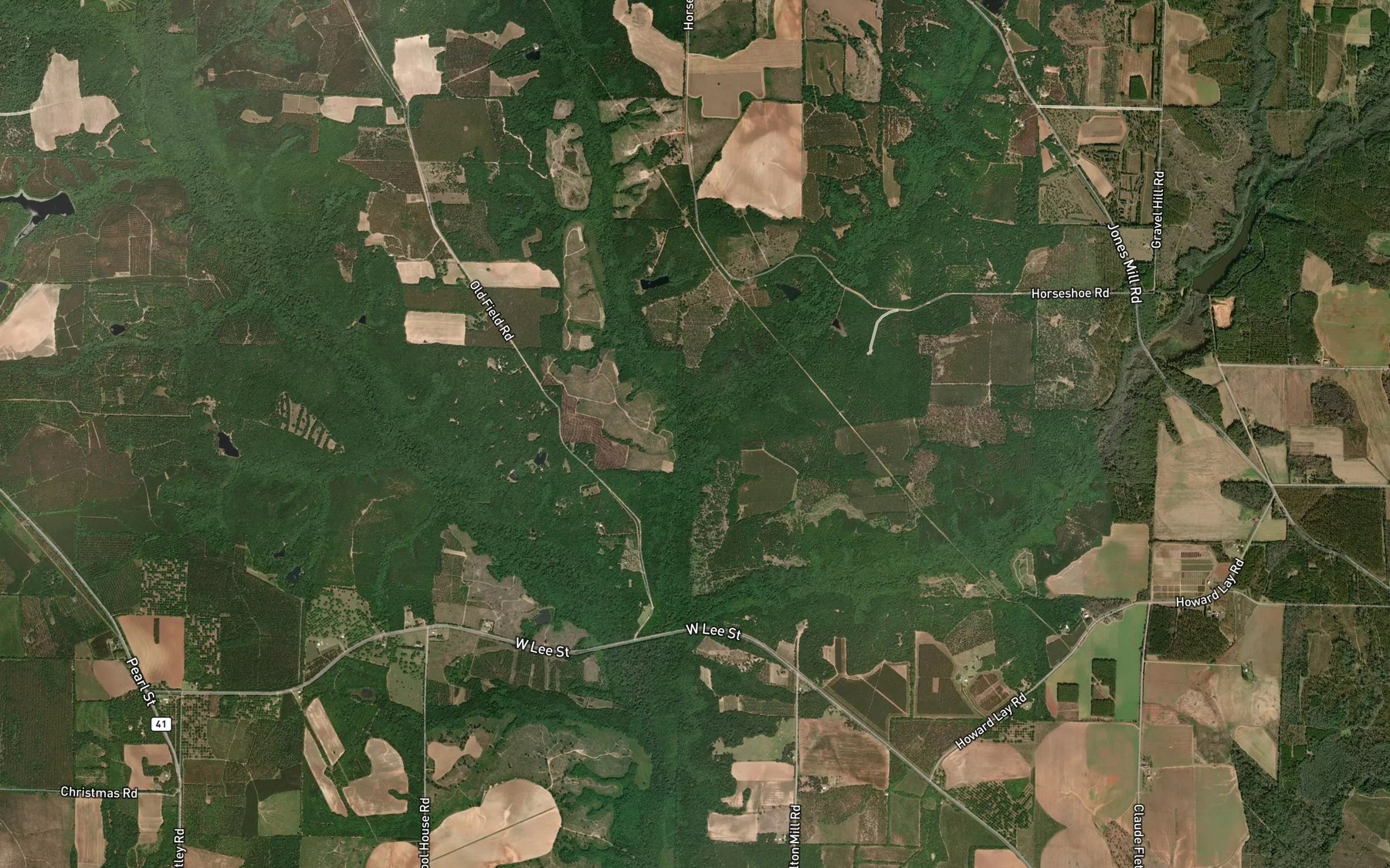 Satellite map of the Pine Head Creek