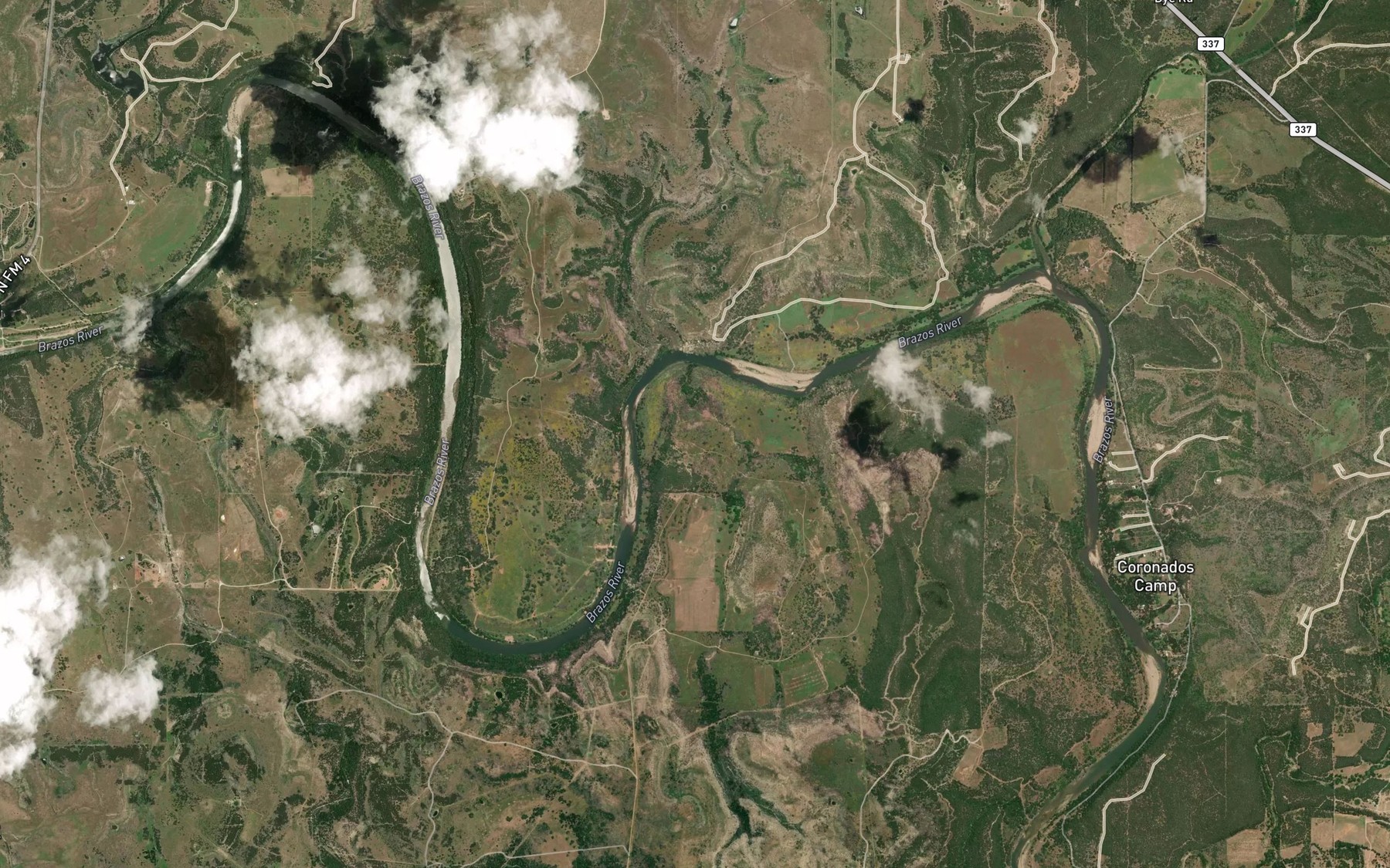 Satellite map of the Metcalf Bend
