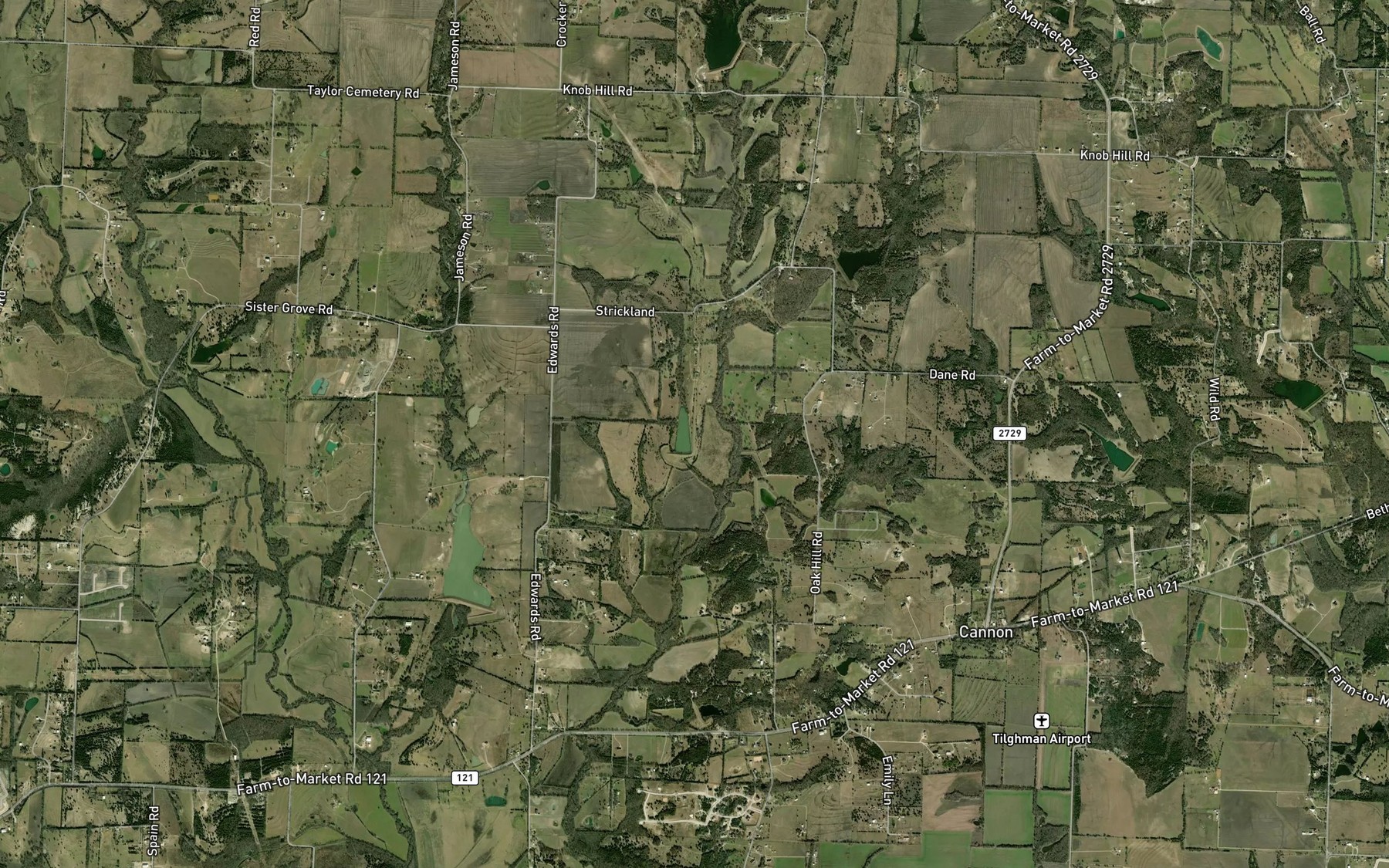 Satellite map of the Soil Conservation Service Site 34 Reservoir