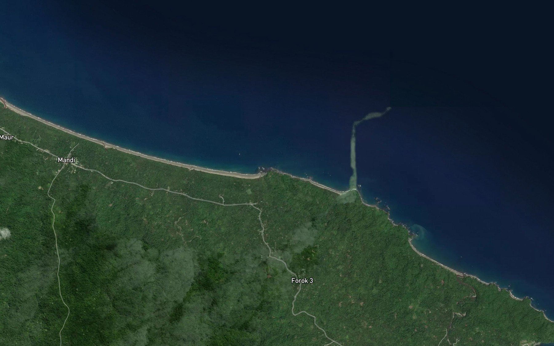 Satellite map of the Forok Creek