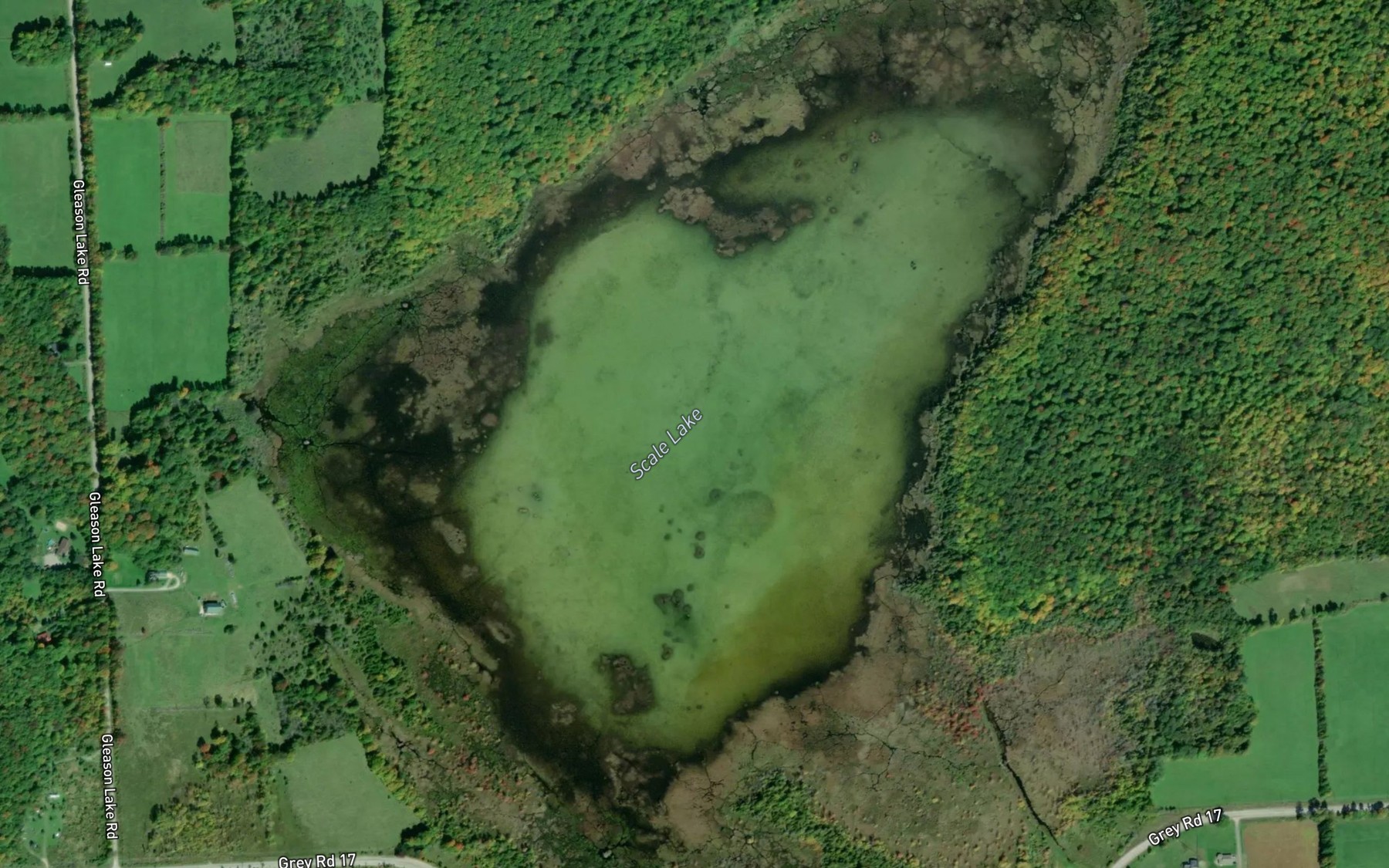 Satellite map of the Scale Lake