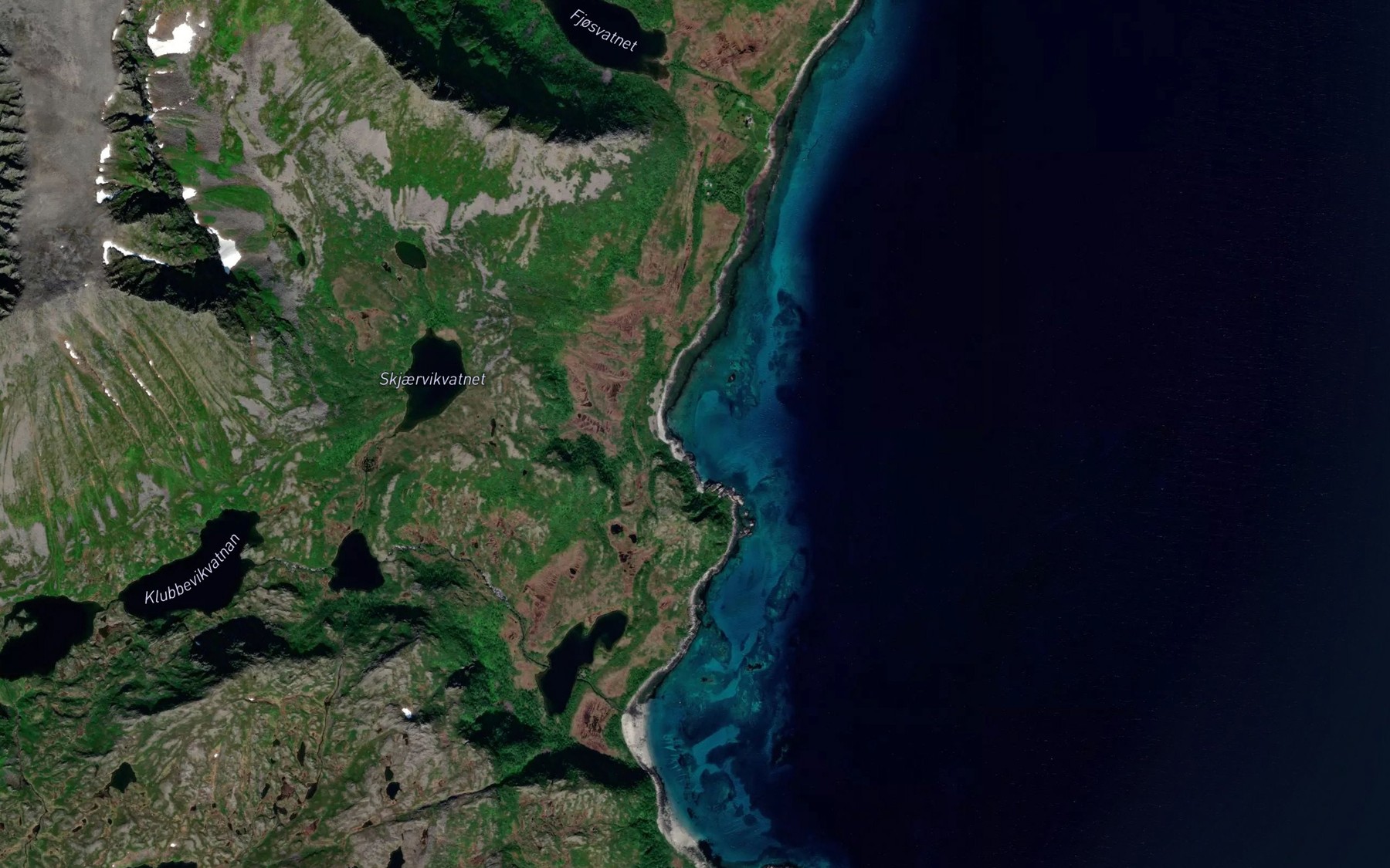 Satellite map of the Skjervika