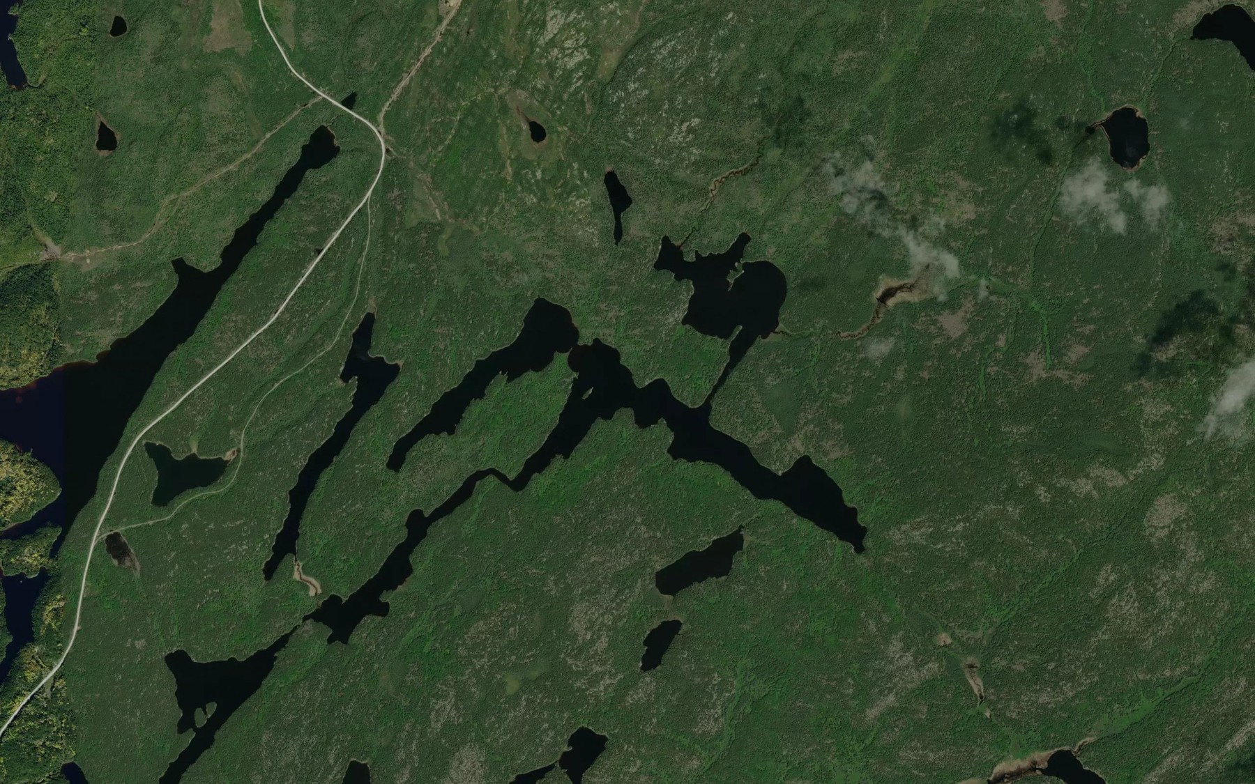 Satellite map of the Spade Lake