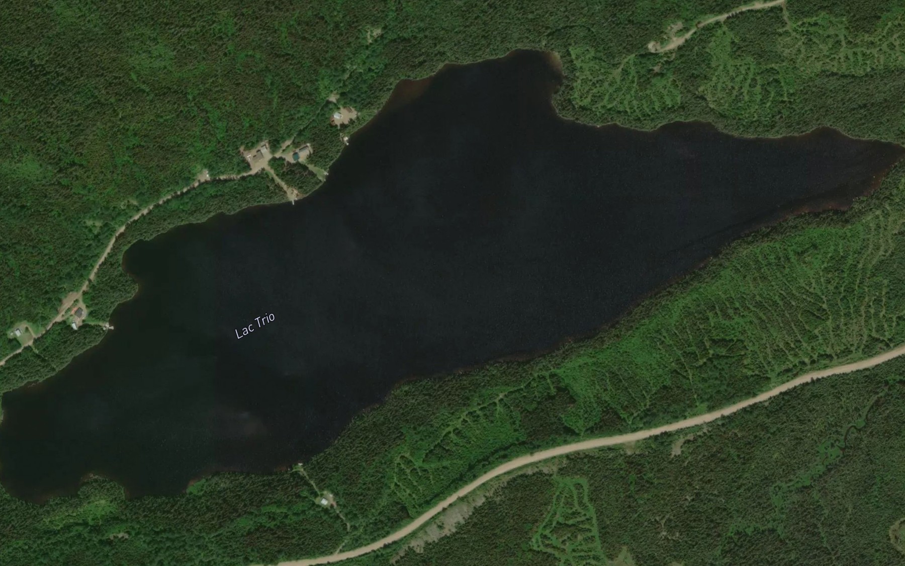 Satellite map of the Lac Trio