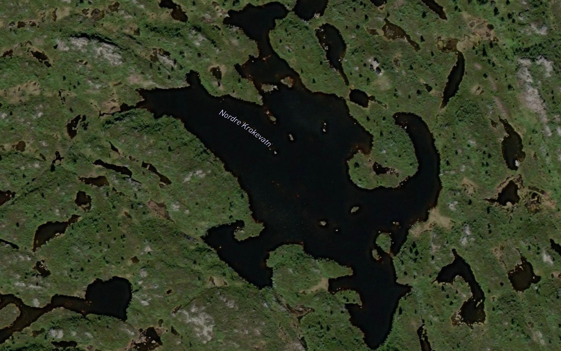 Satellite map of the Nordre Krokevatn