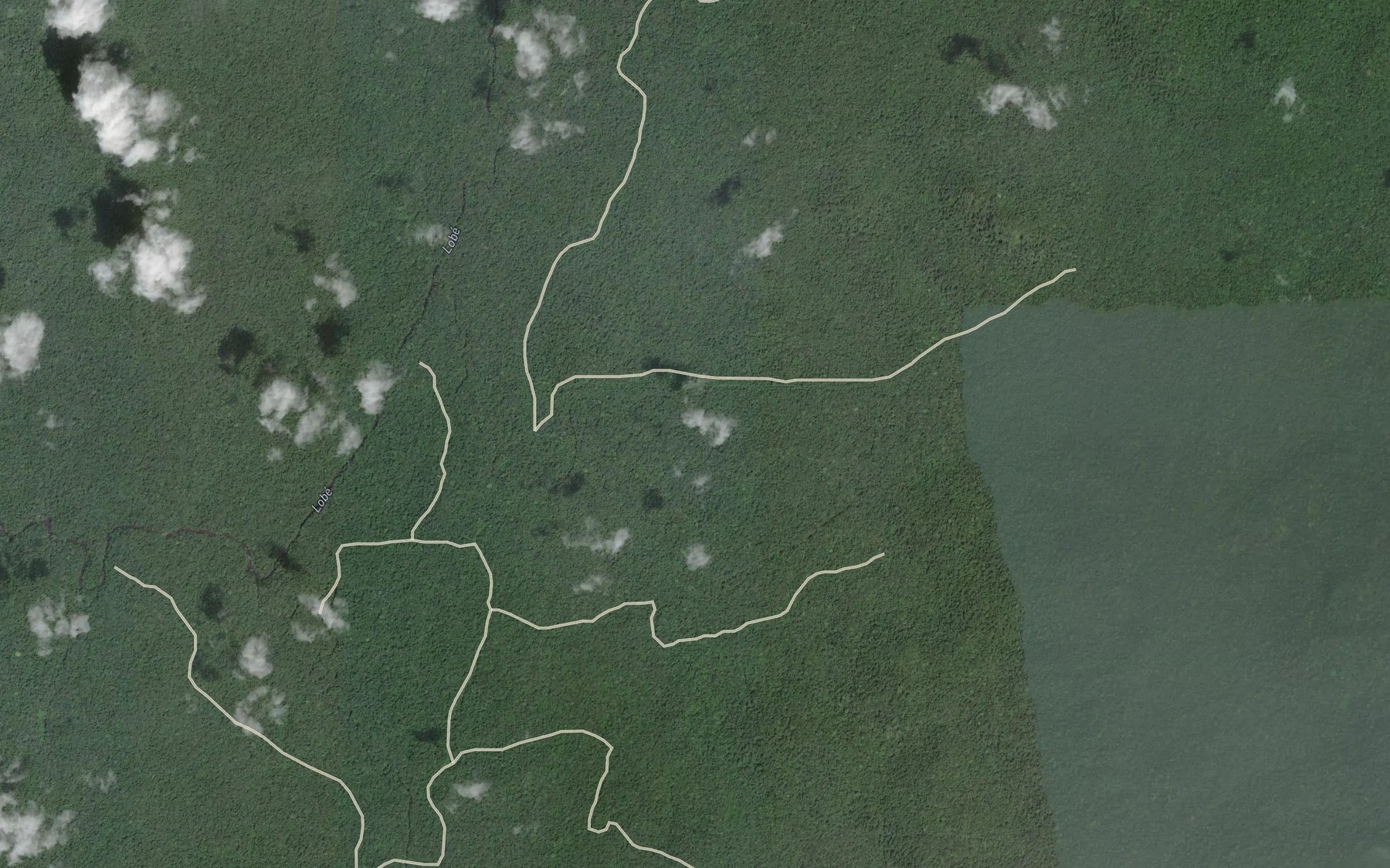Satellite map of the Mbembe