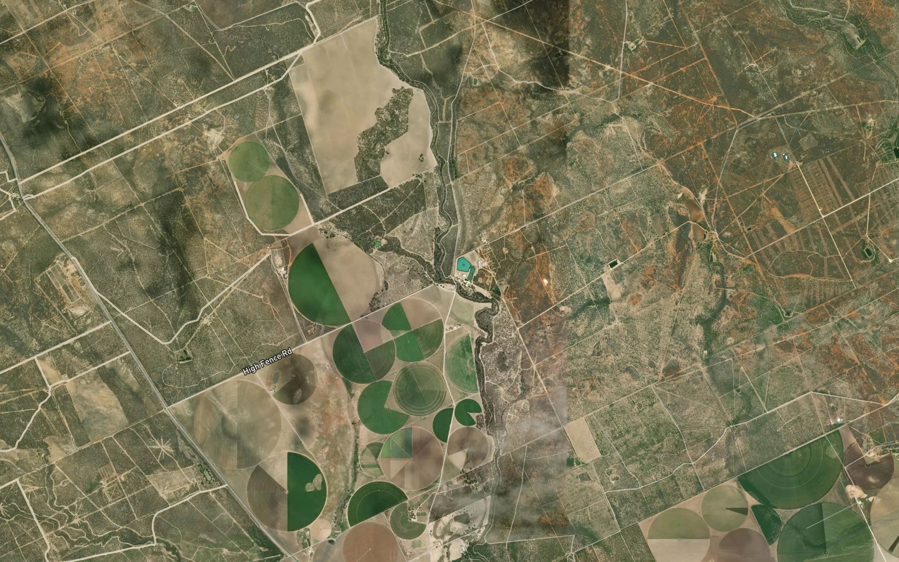 Satellite map of the Camp Lake Slough