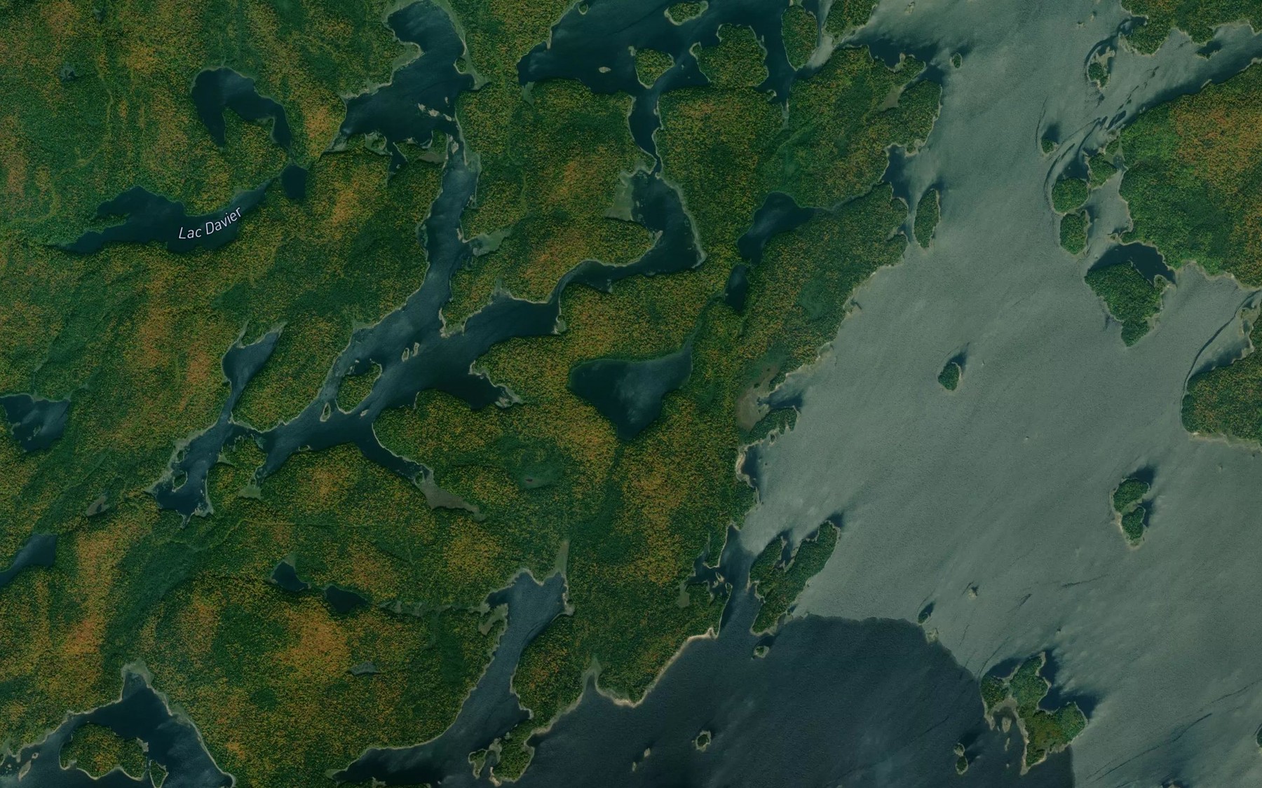 Satellite map of the Lac des Carlines