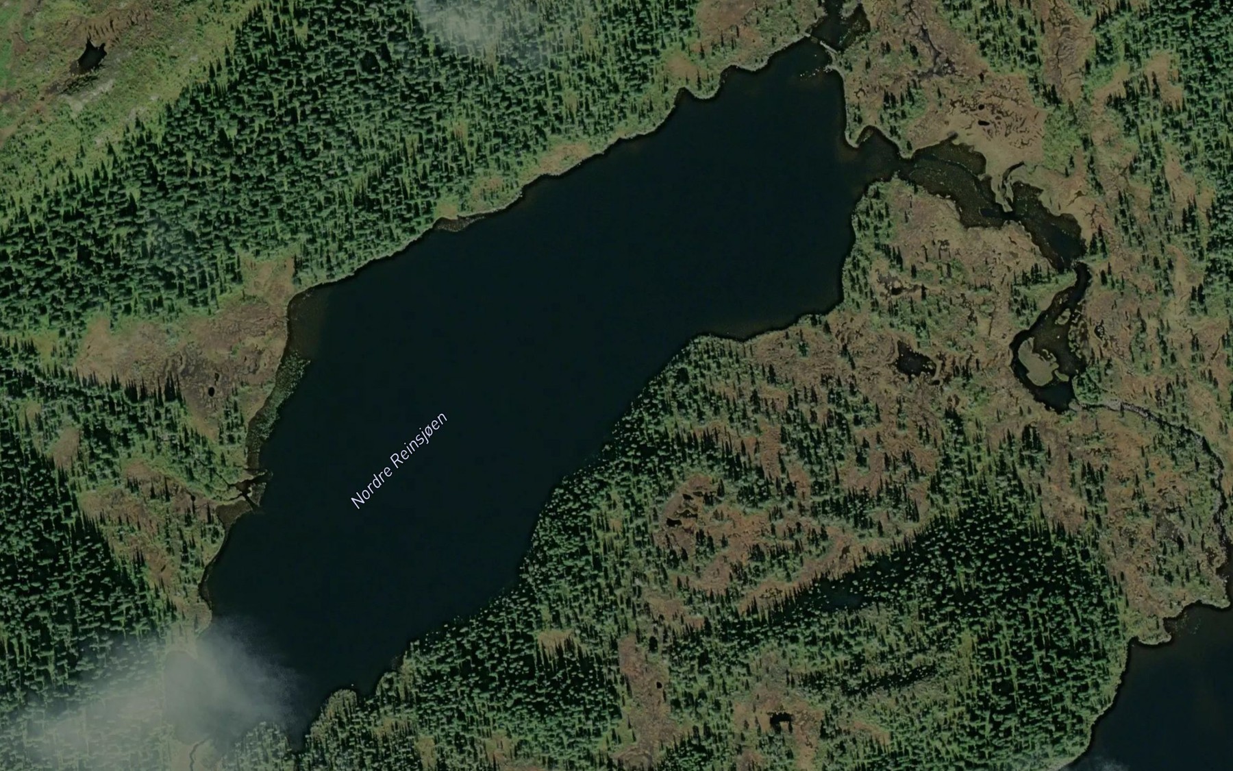 Satellite map of the Reinsjoen,nordre