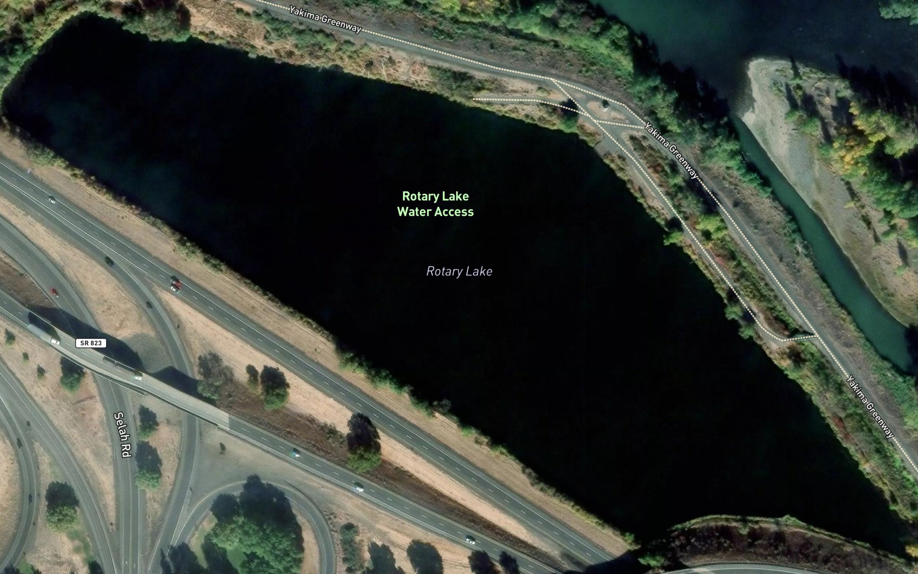 Satellite map of the Rotary Lake