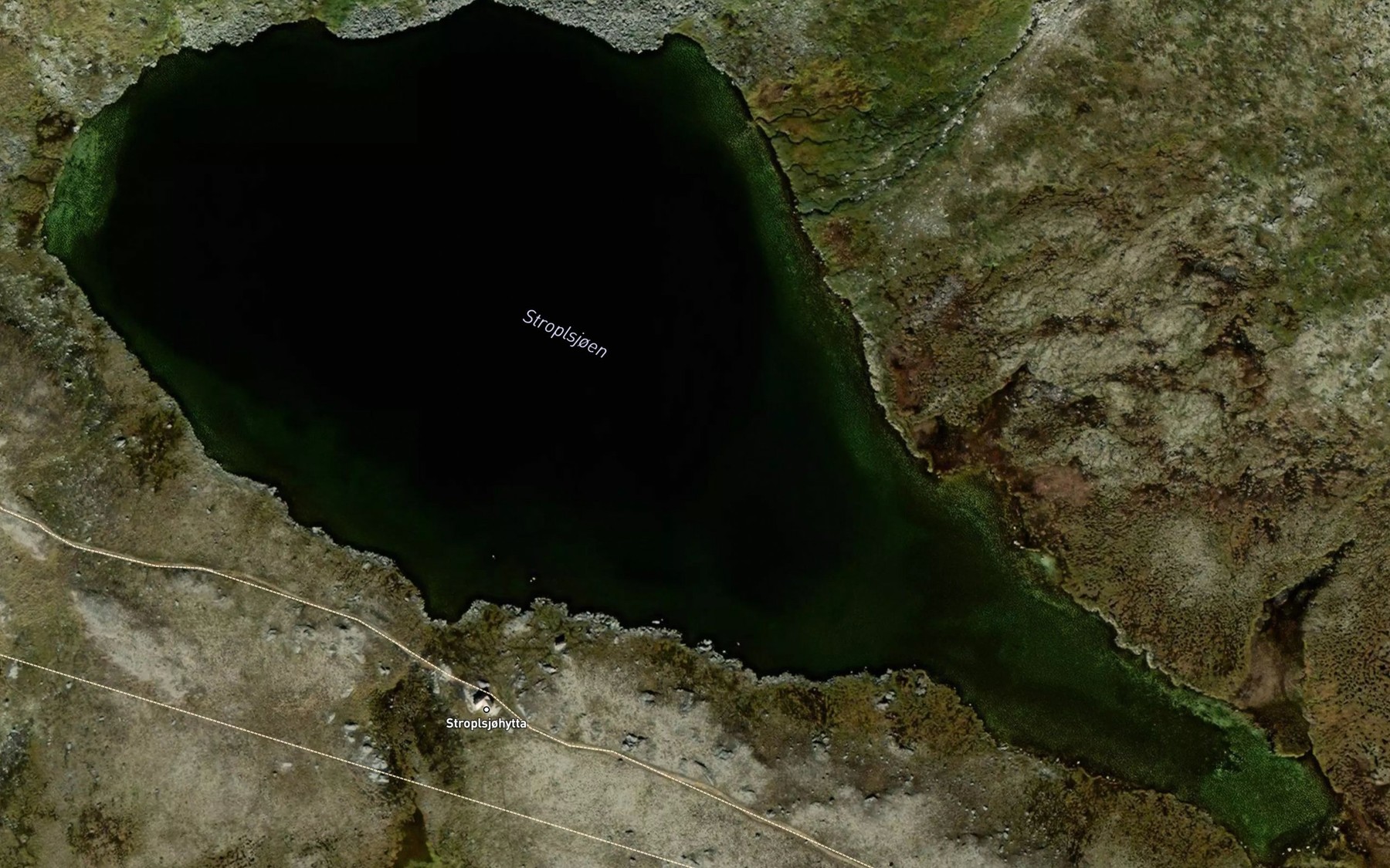 Satellite map of the Stroplsjoen