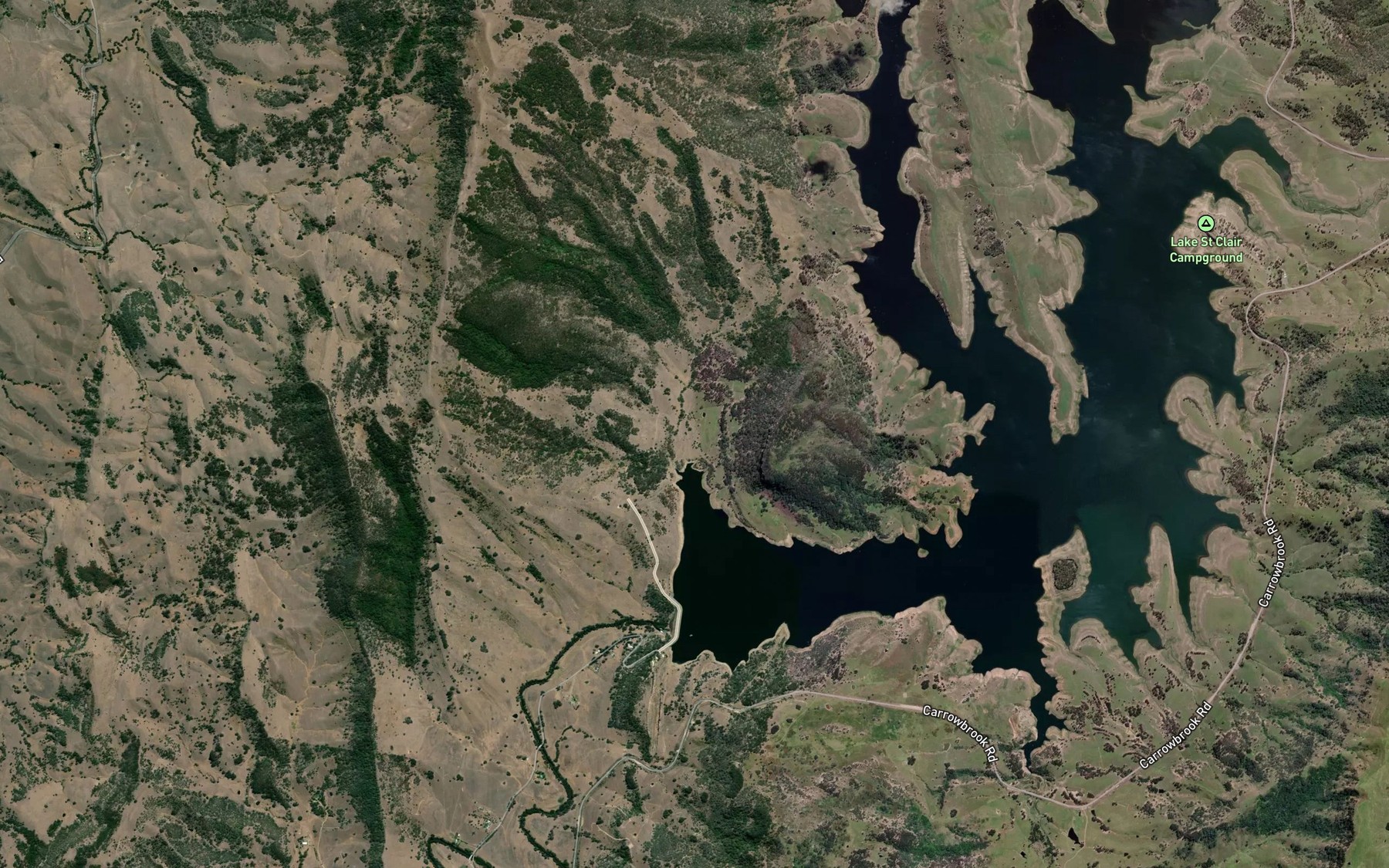 Satellite map of the Lake Saint Clair