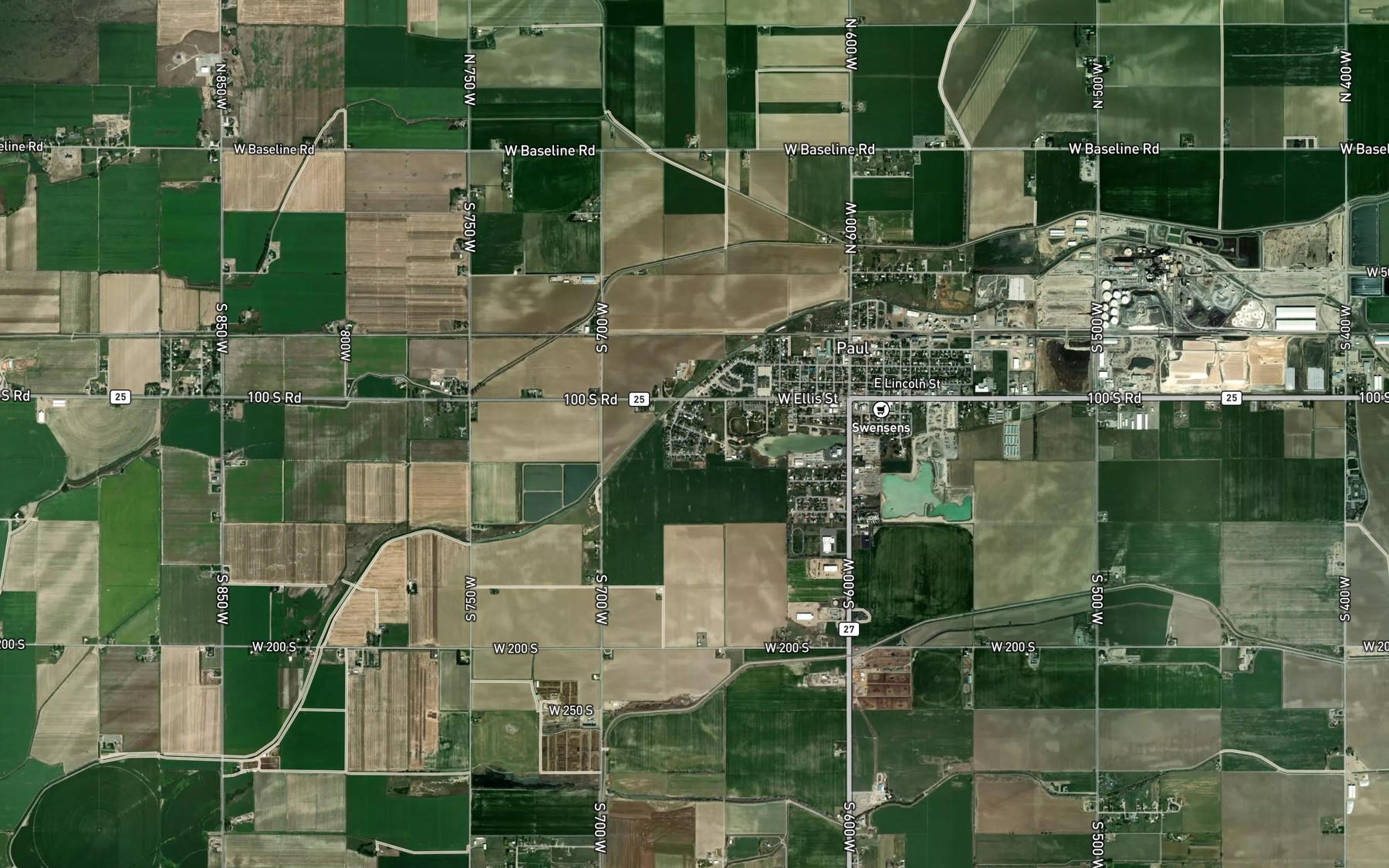 Satellite map of the D-q Drain