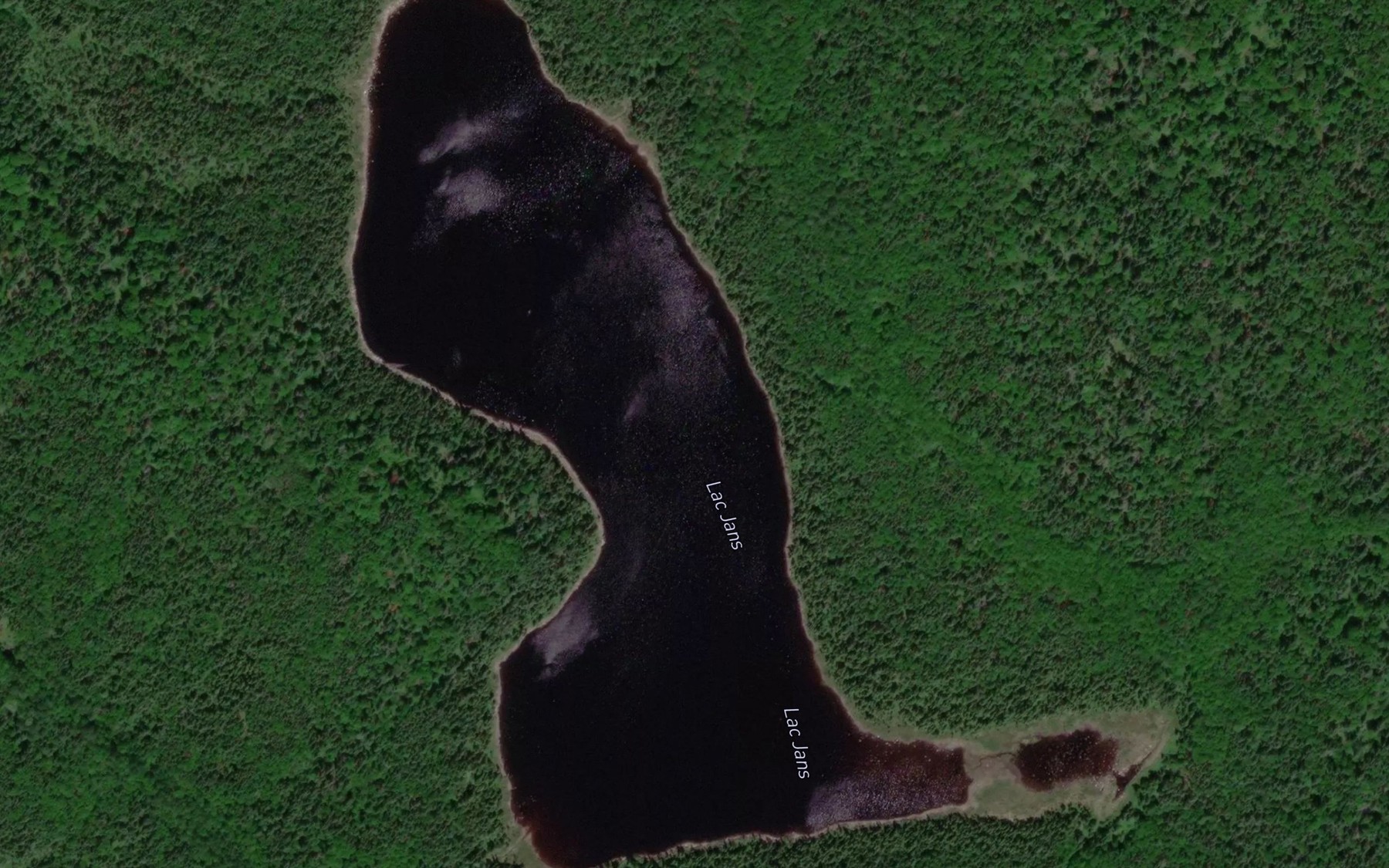 Satellite map of the Lac Jans