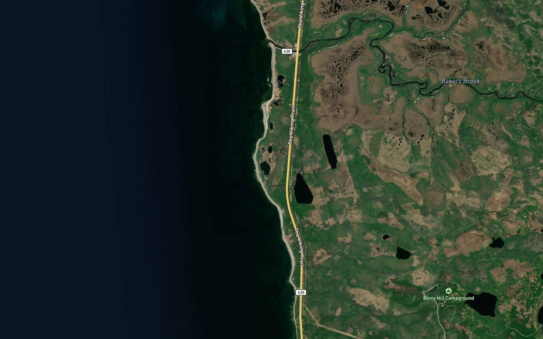 Satellite map of the Rushy Pond