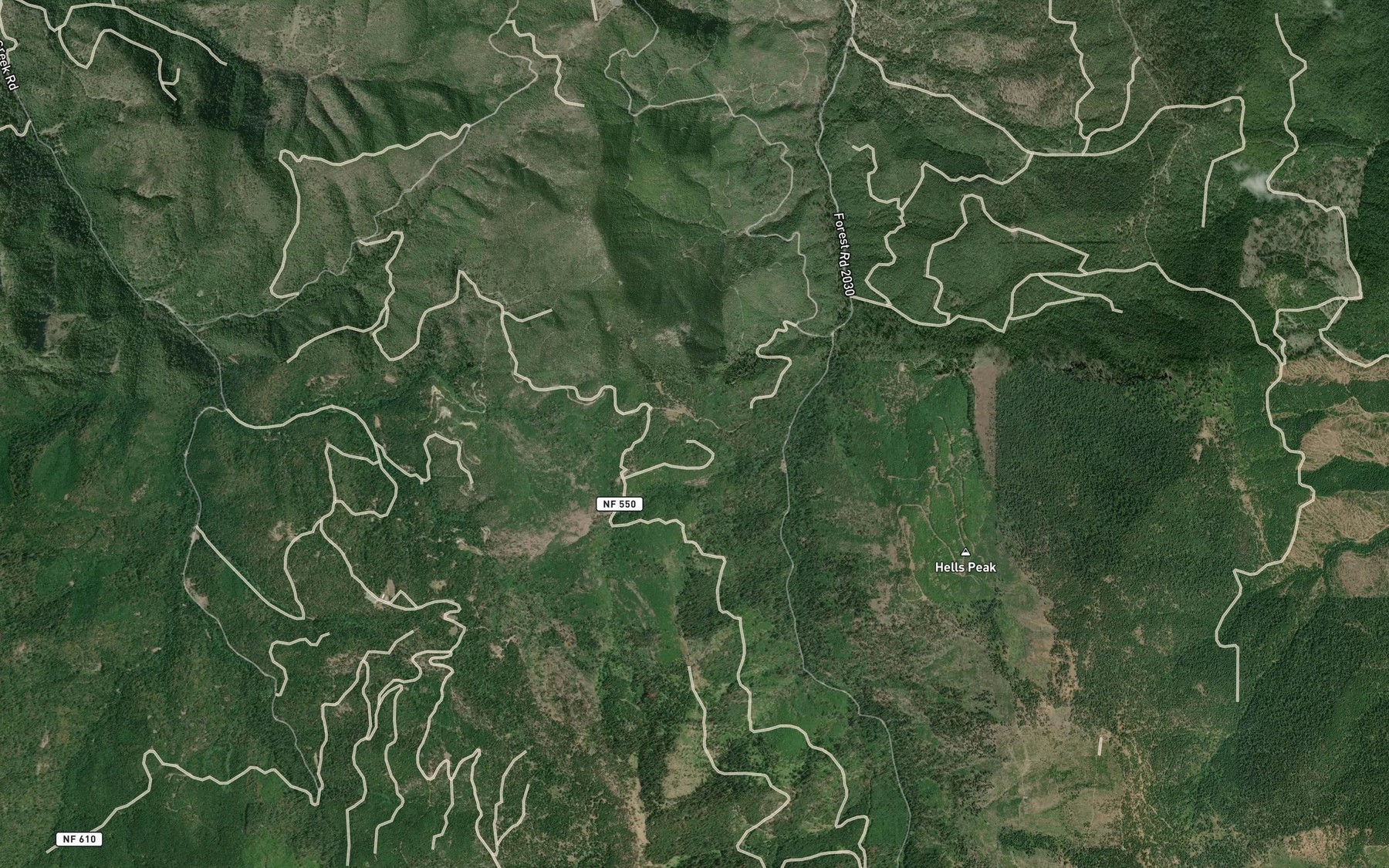 Satellite map of the Woodpecker Spring