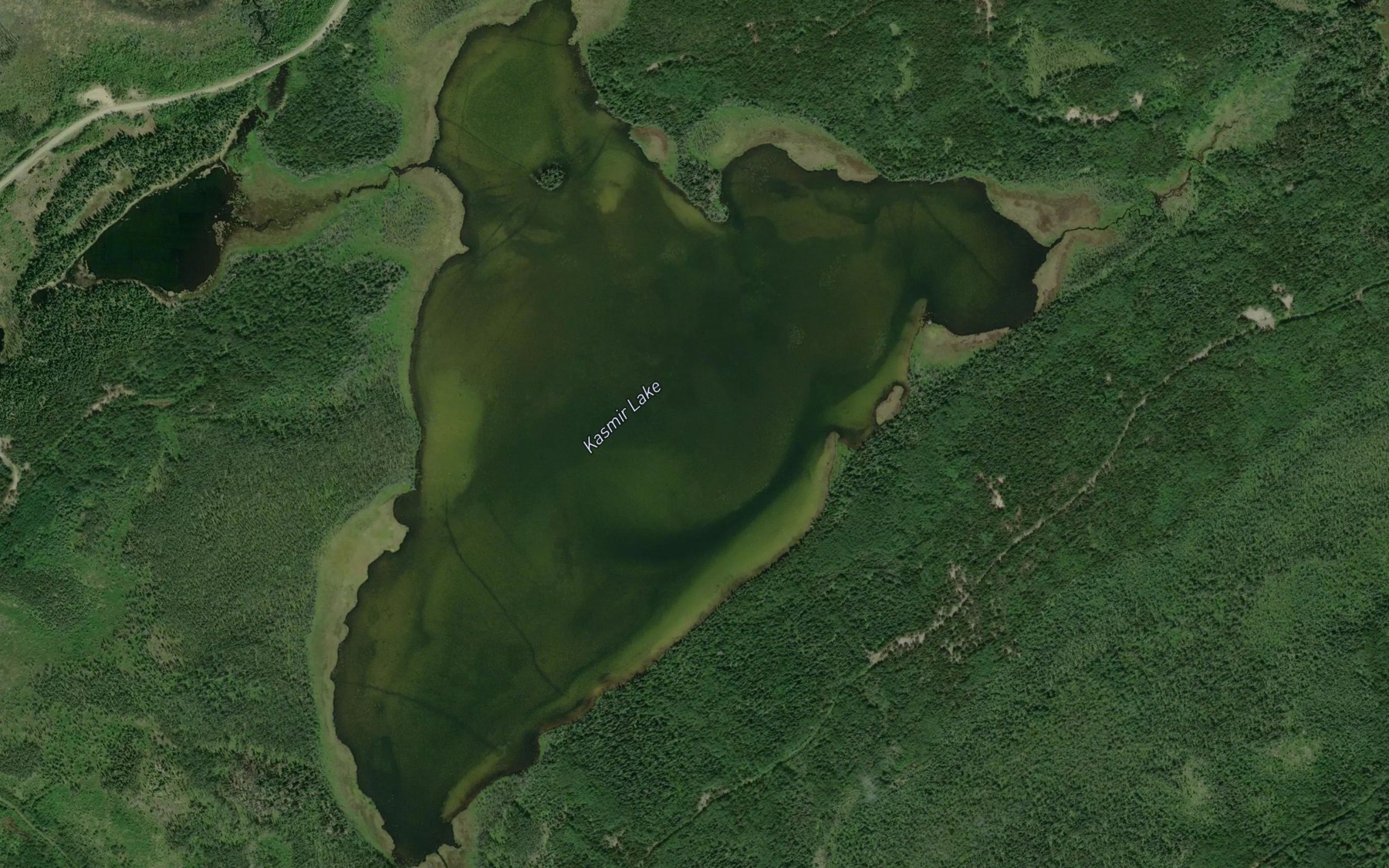 Satellite map of the Kasmir Lake