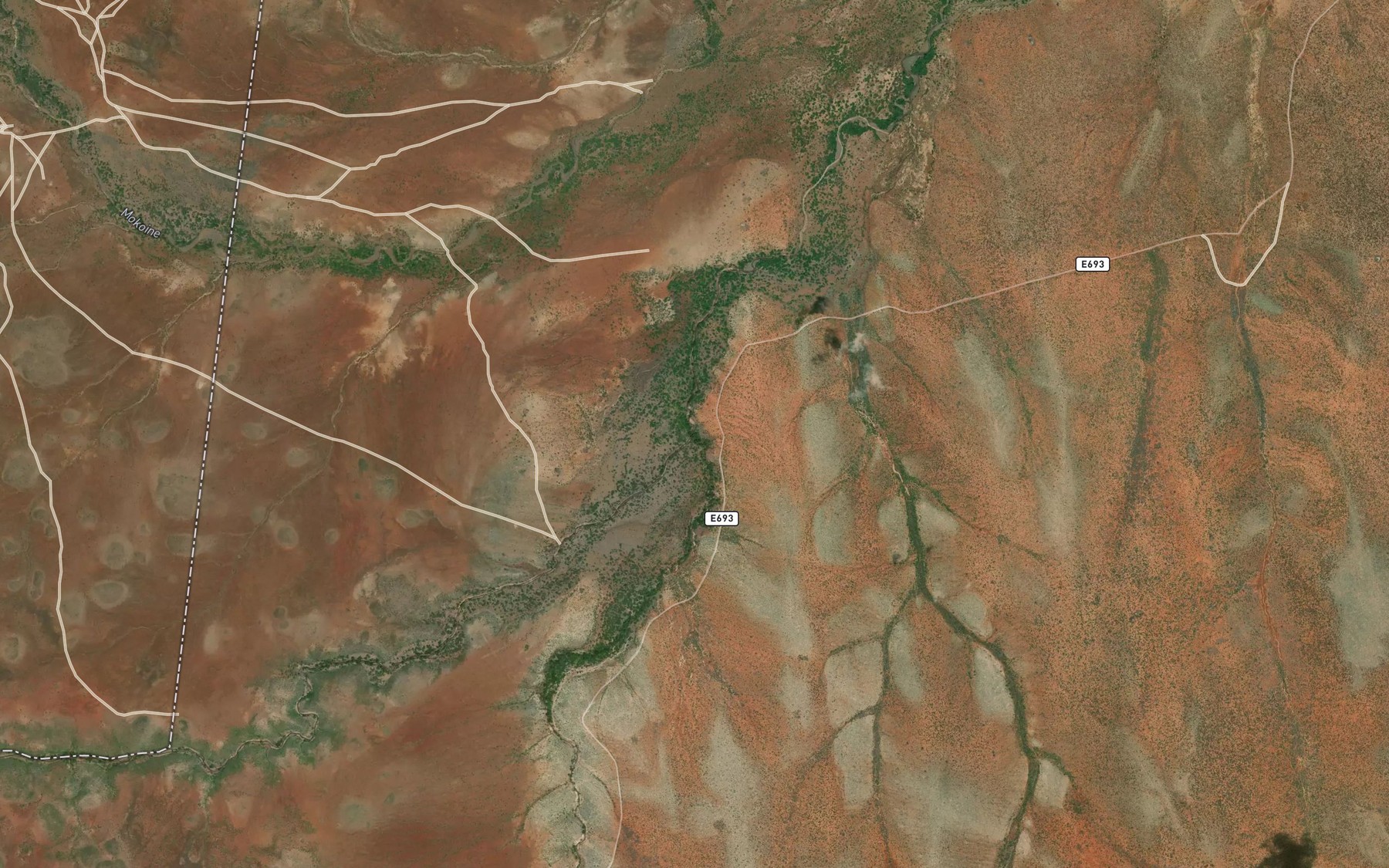 Satellite map of the Tsavo
