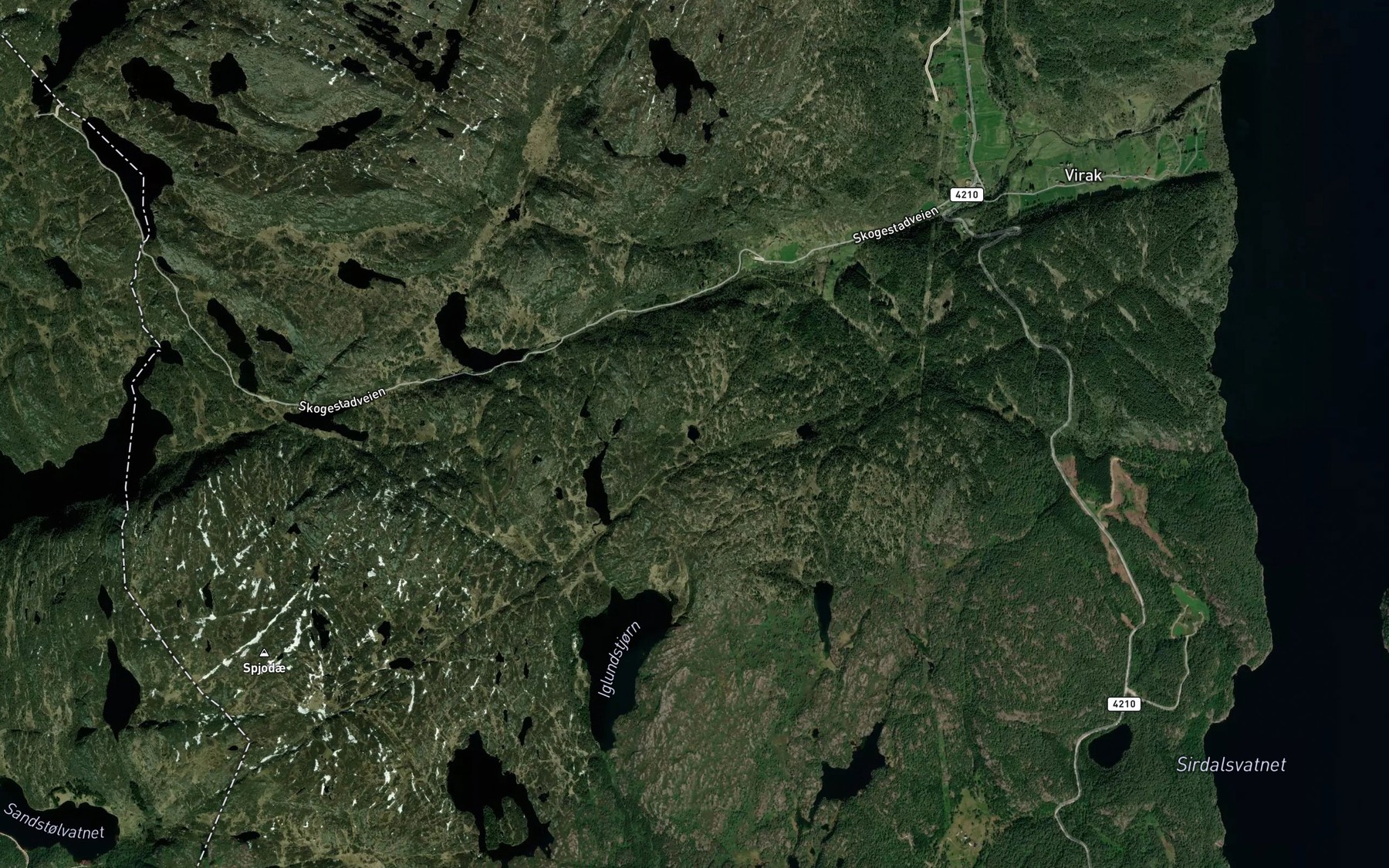 Satellite map of the Legetjodn
