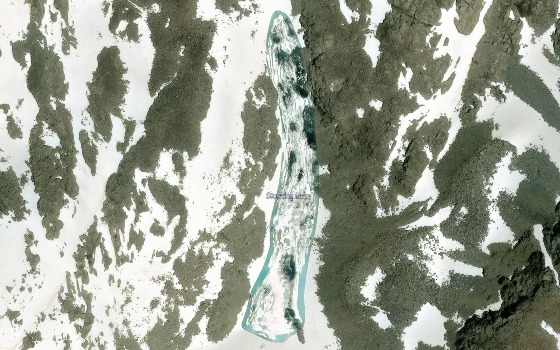 Satellite map of the Stocking Lake