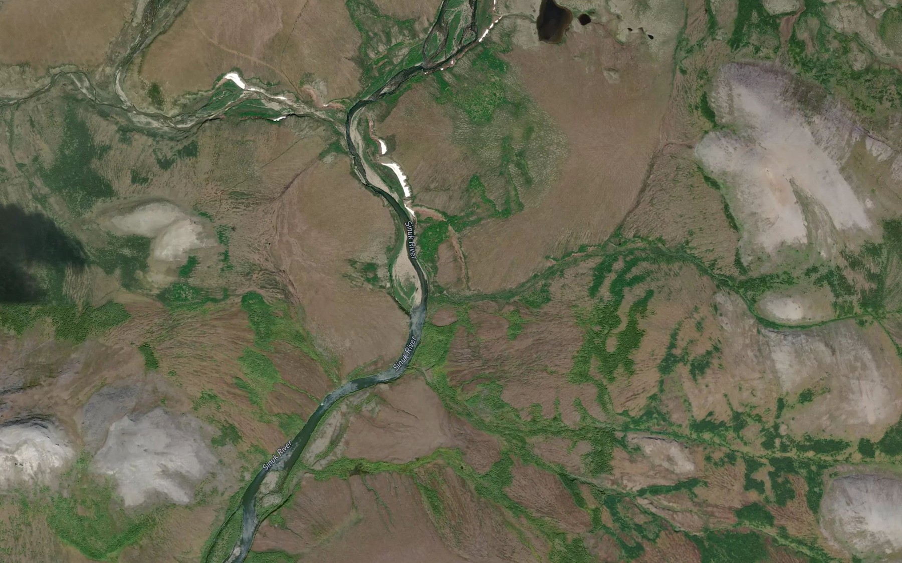Satellite map of the Rulby Creek