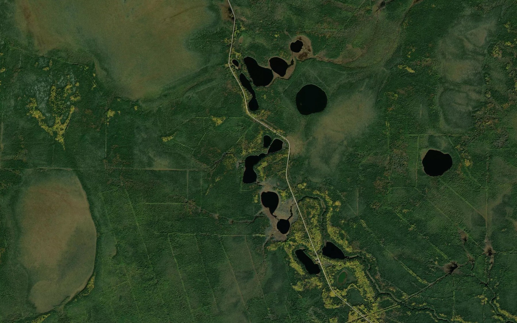 Satellite map of the White Caribou Lake