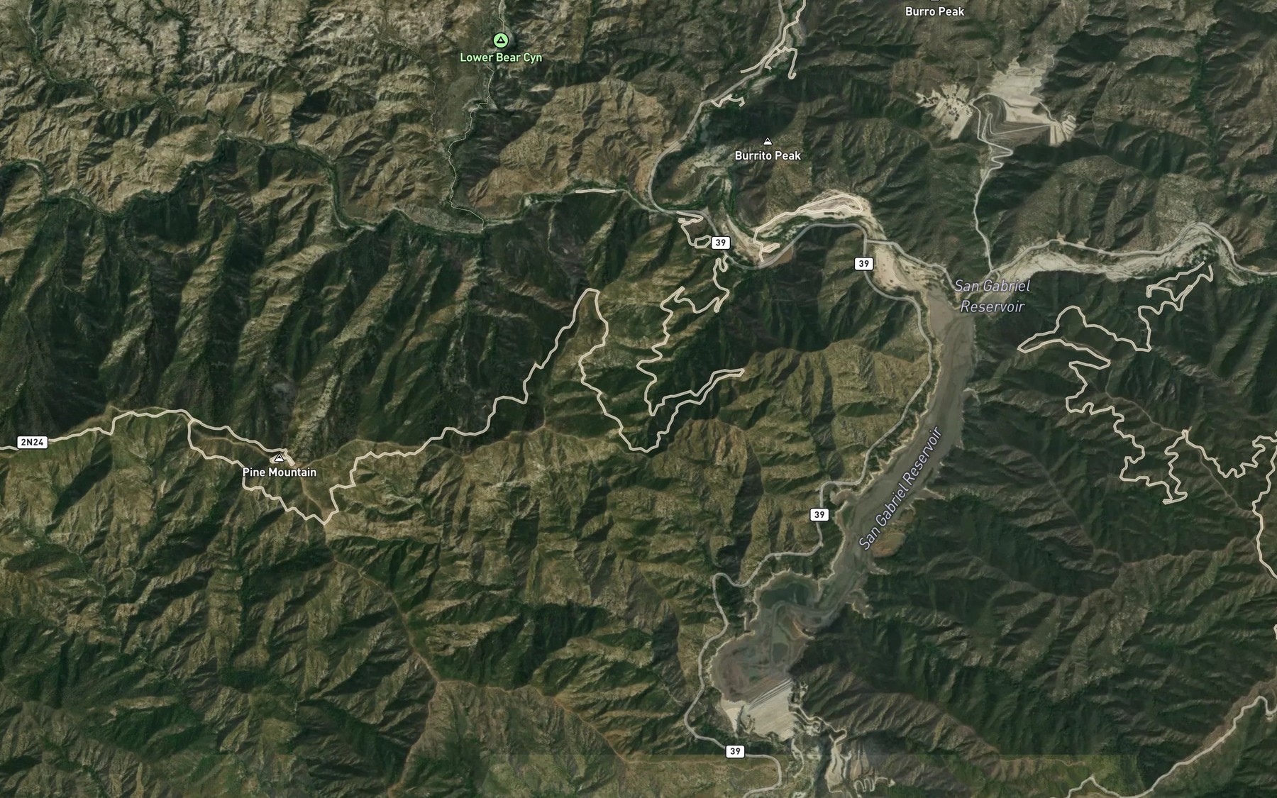 Satellite map of the Fern Springs