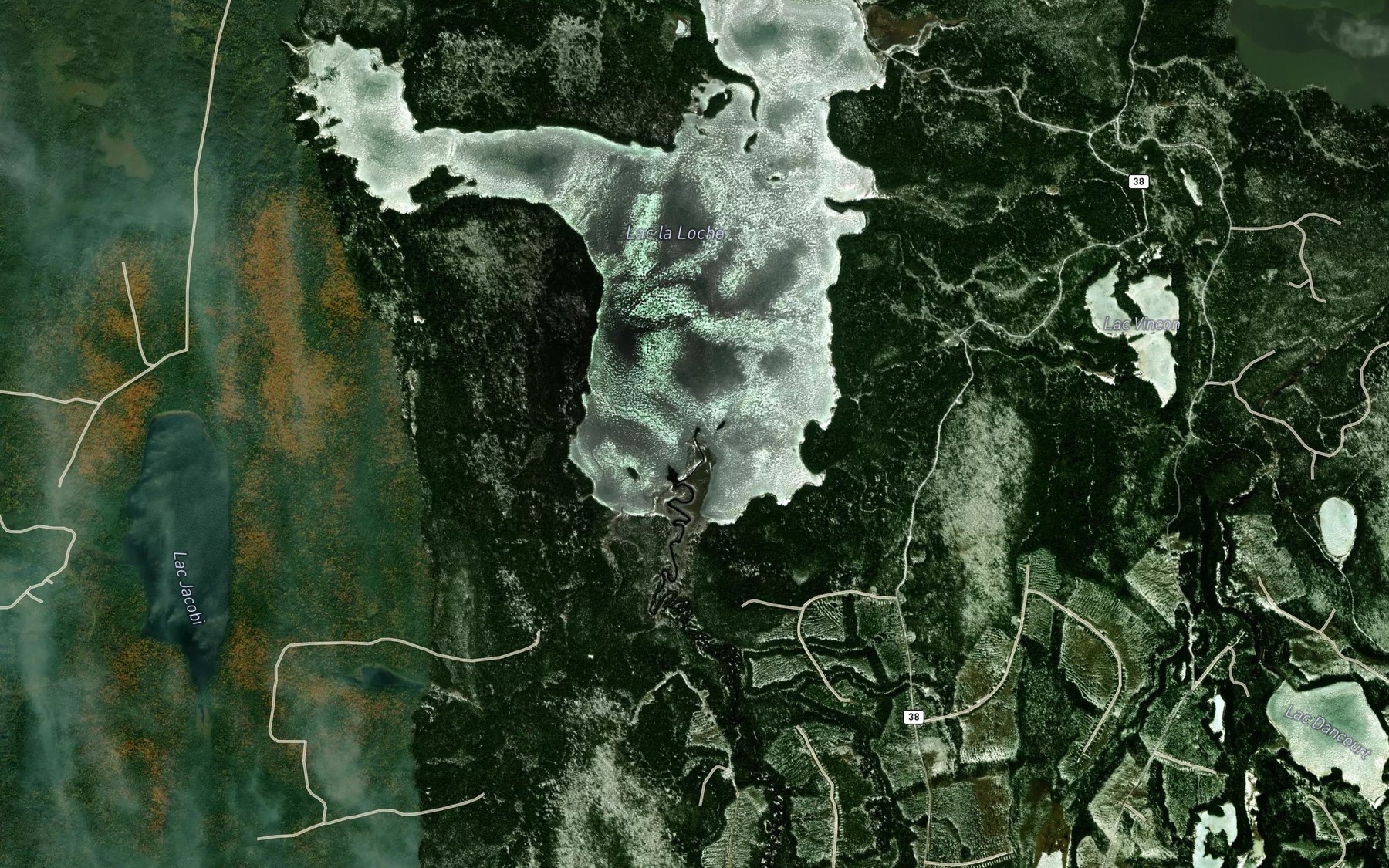 Satellite map of the Ruisseau Quabie