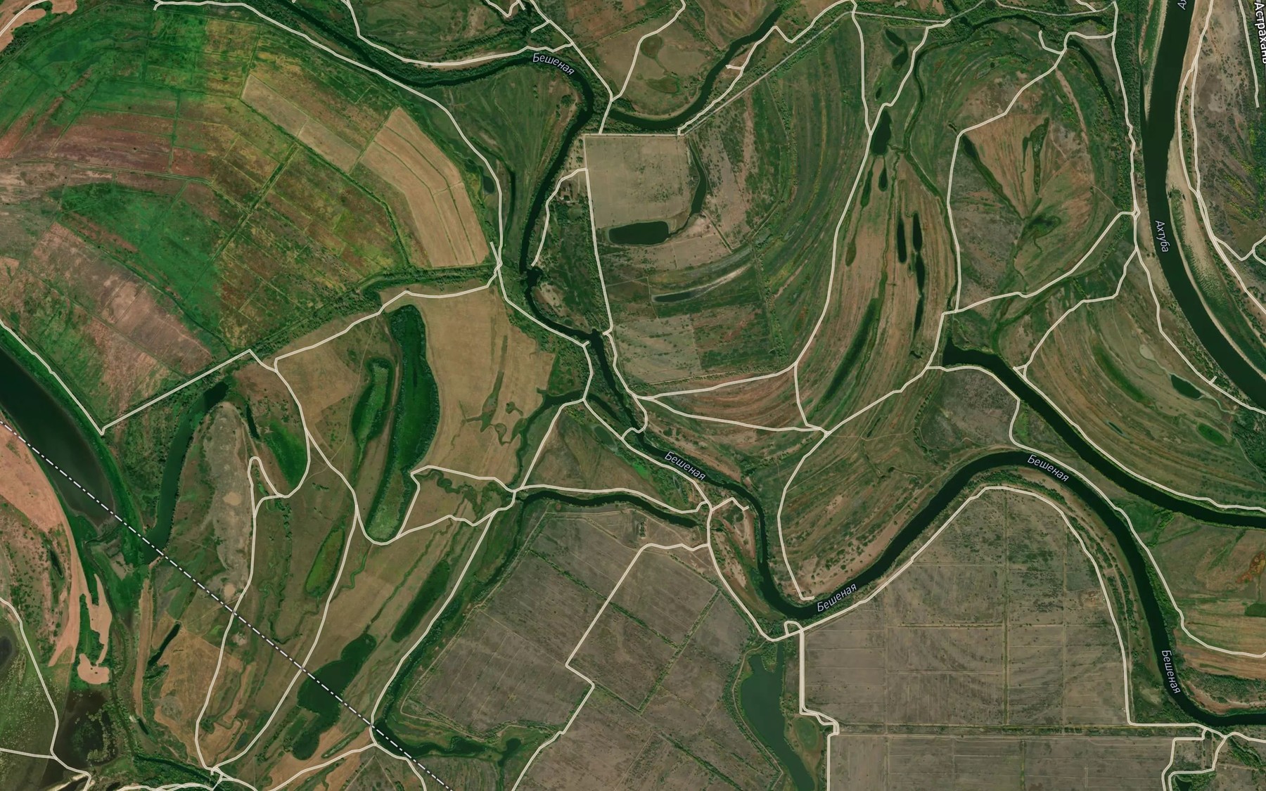 Satellite map of the Tsagan Aman