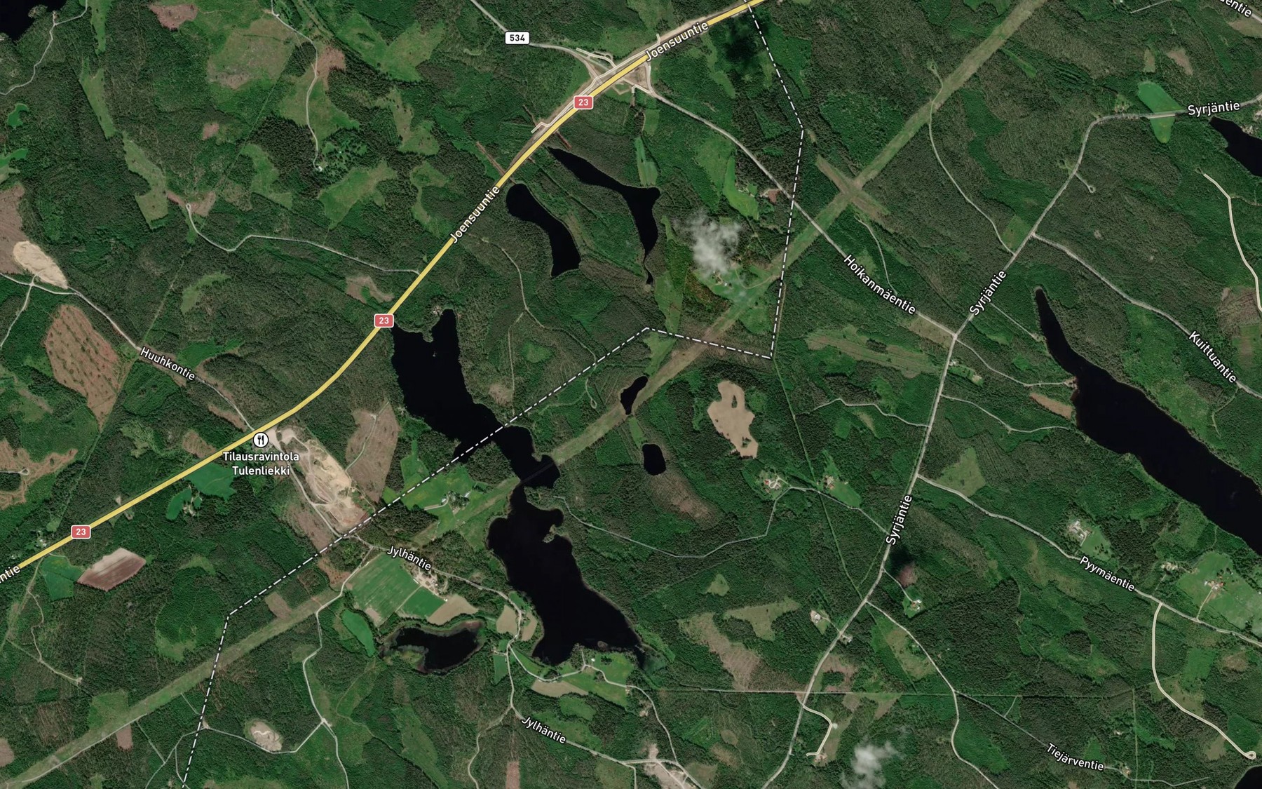 Satellite map of the Kolmisoppinen