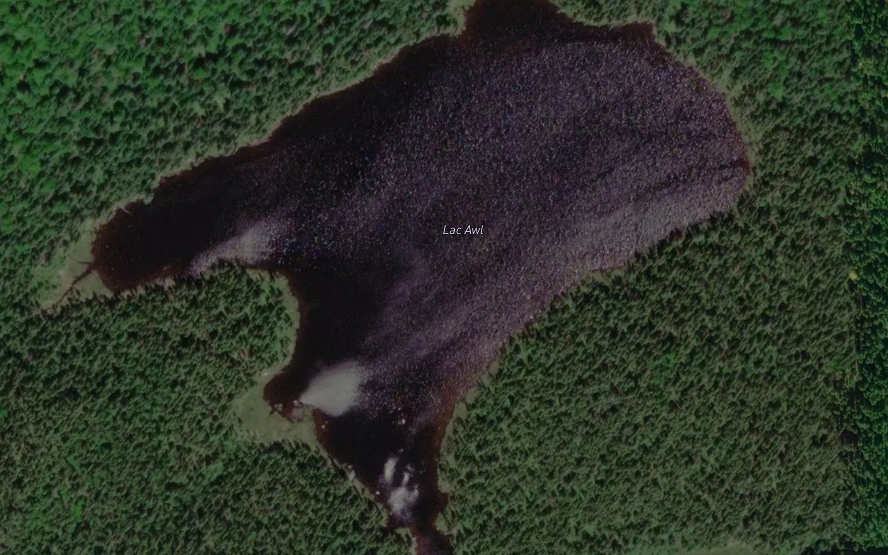 Satellite map of the Lac Awl