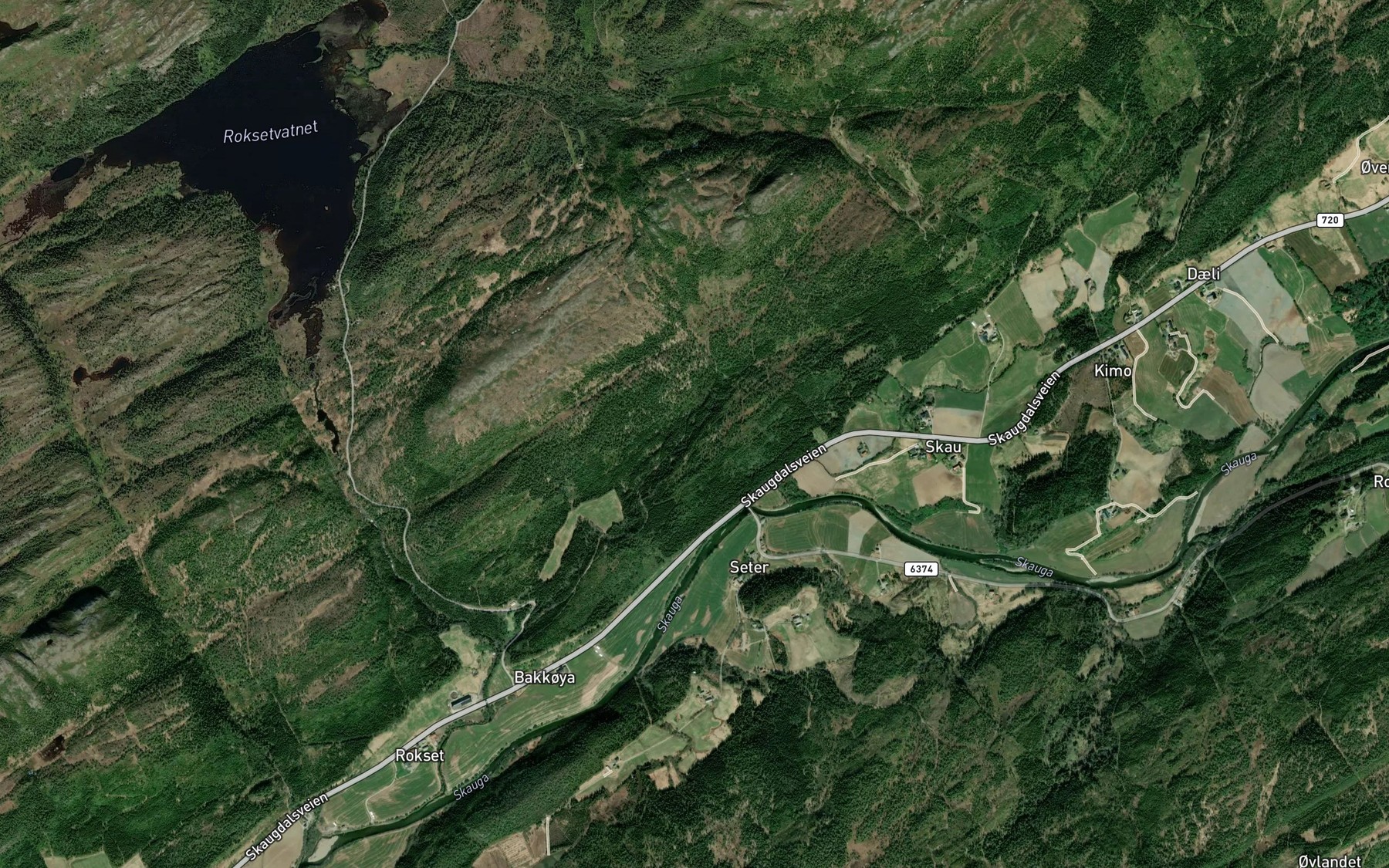 Satellite map of the Dalabekken