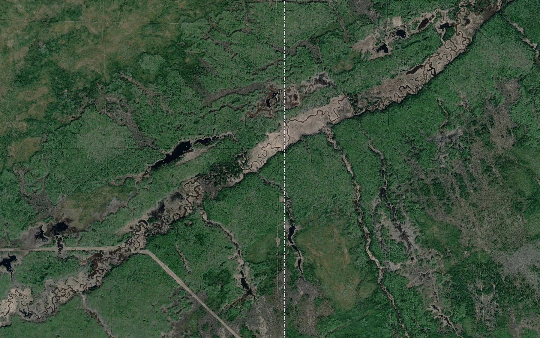 Satellite map of the Fire Creek