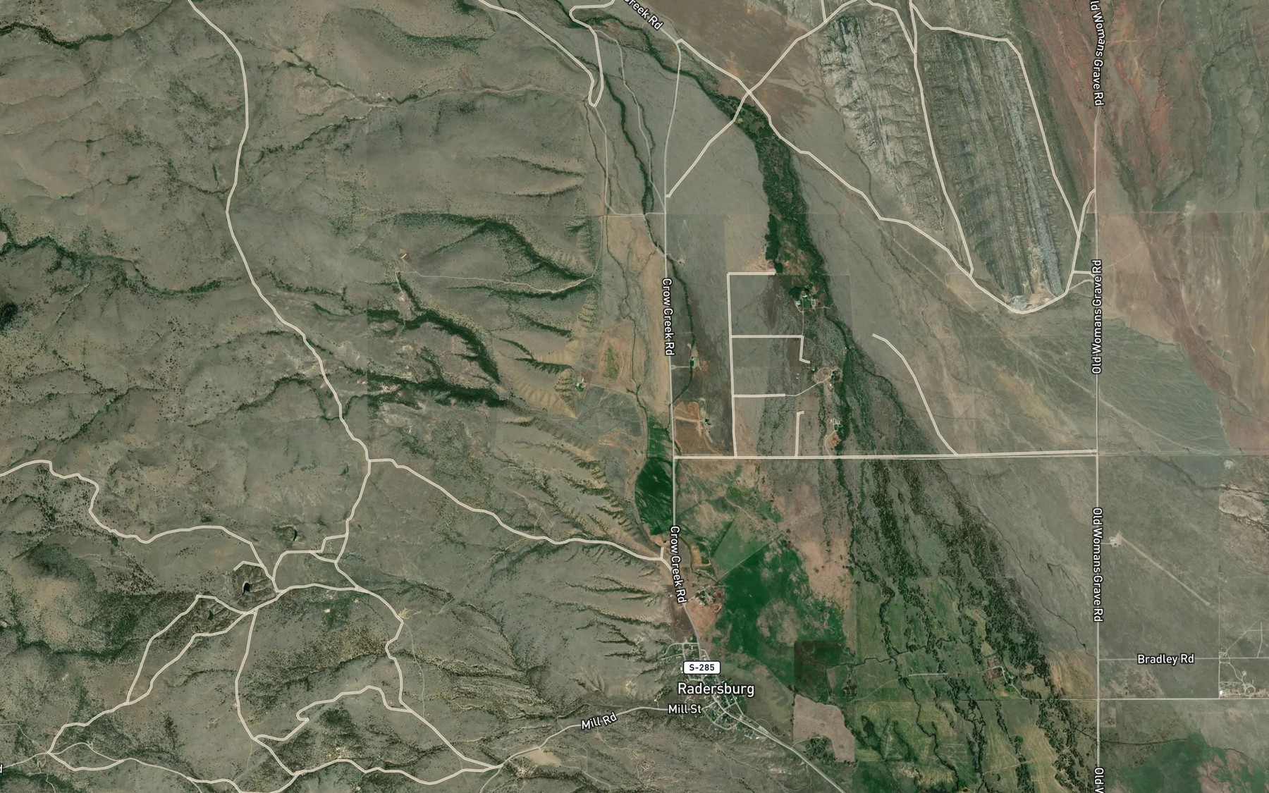 Satellite map of the Hollings Ditch