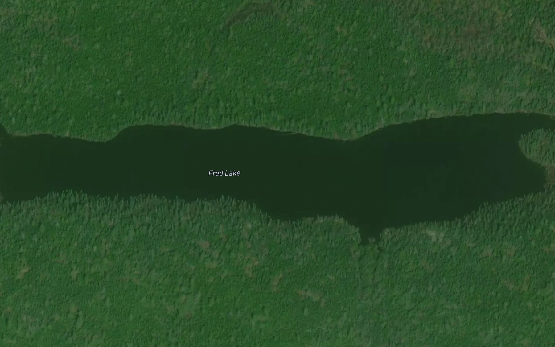 Satellite map of the Fred Lake