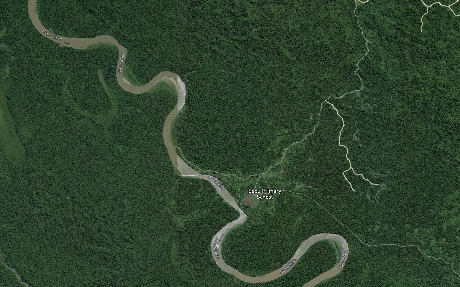 Satellite map of the Giri Creek