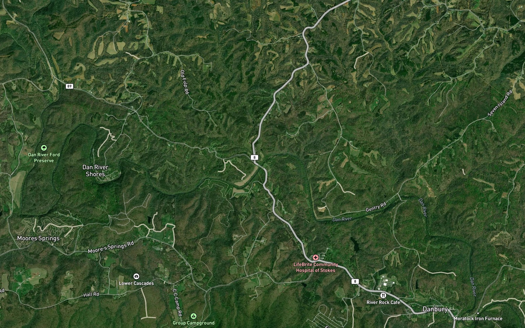 Satellite map of the Buck Island Creek
