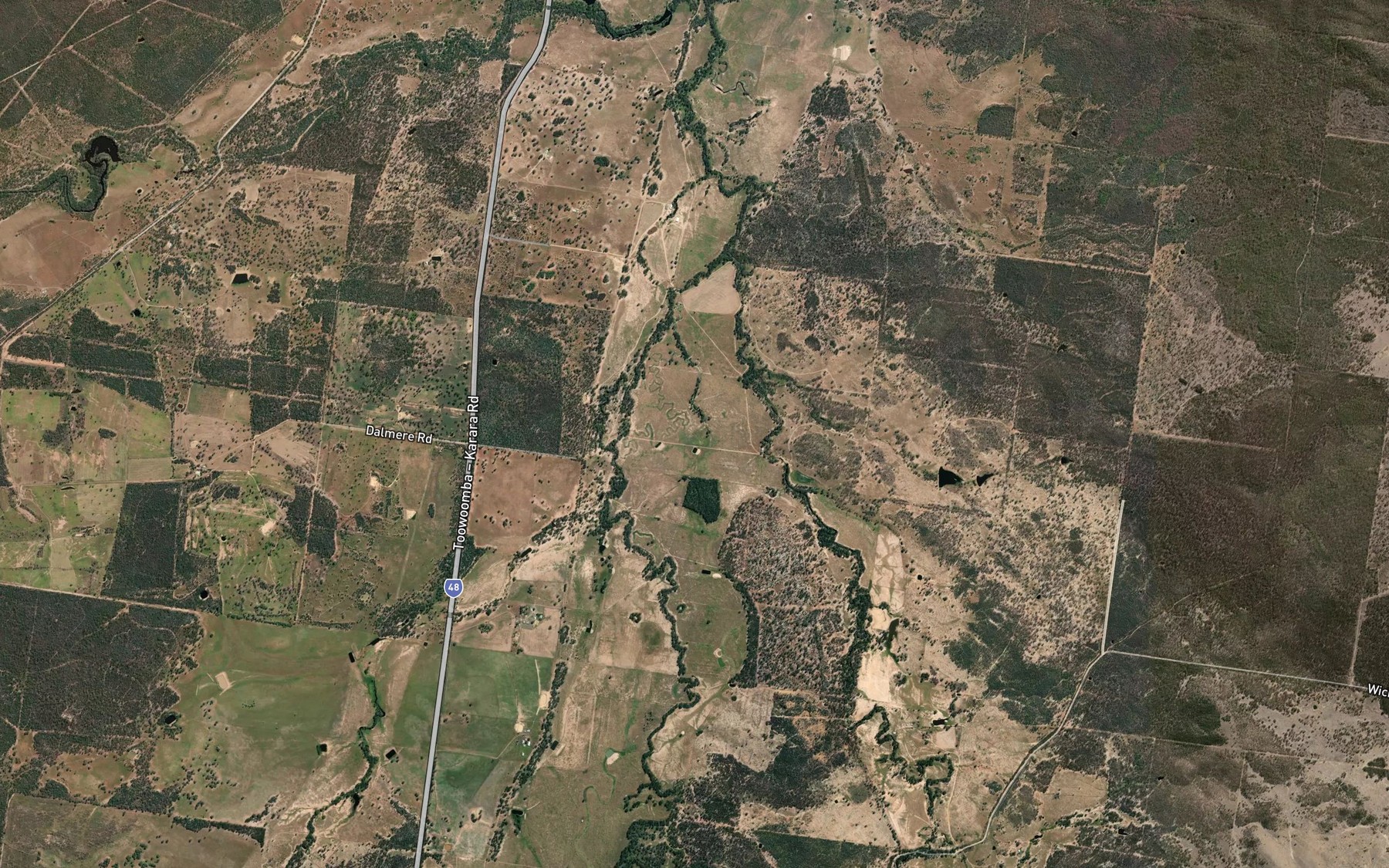 Satellite map of the Middle Creek