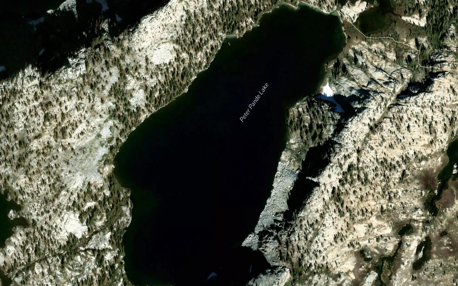 Satellite map of the Peter Pande Lake