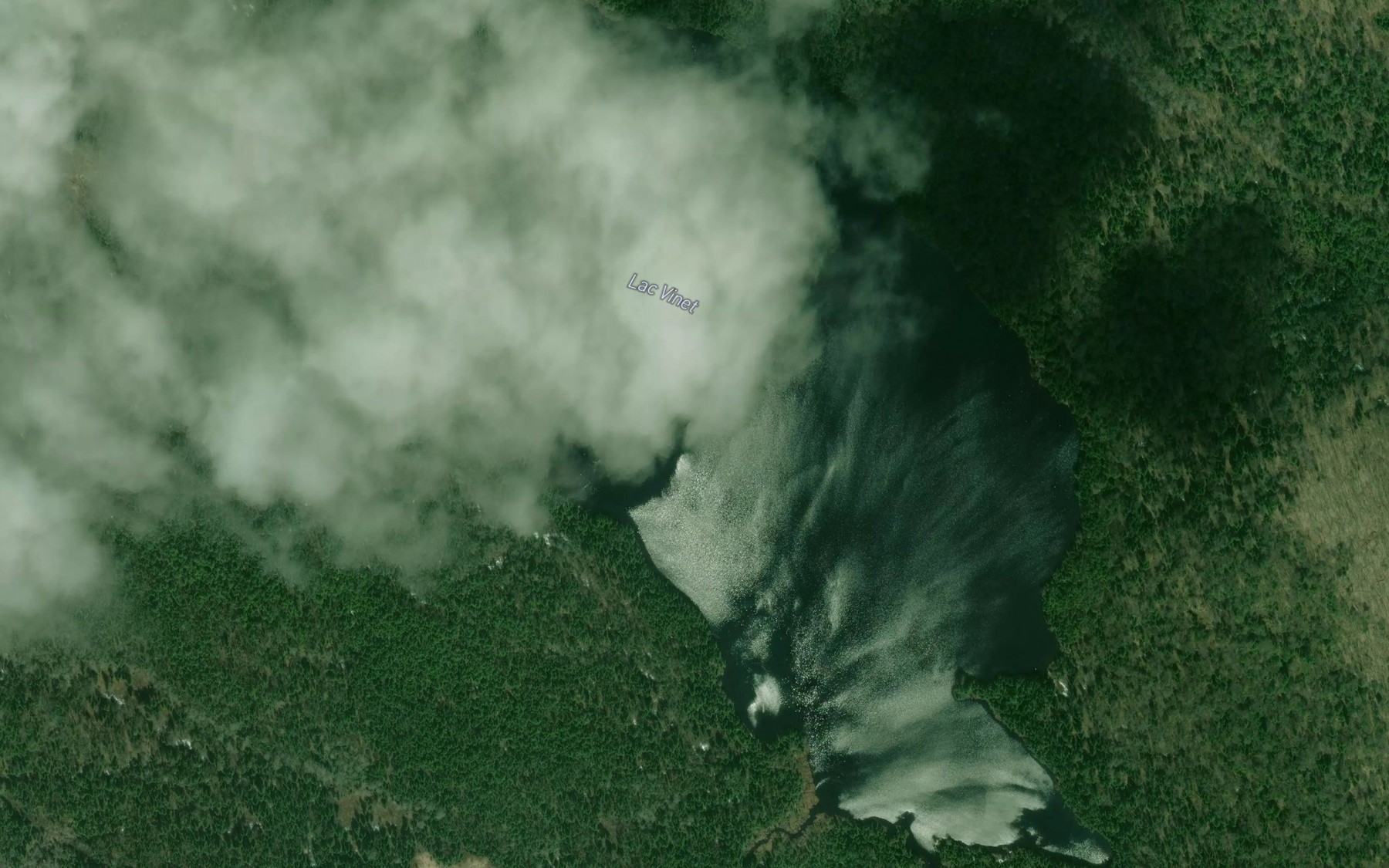 Satellite map of the Lac Vinet