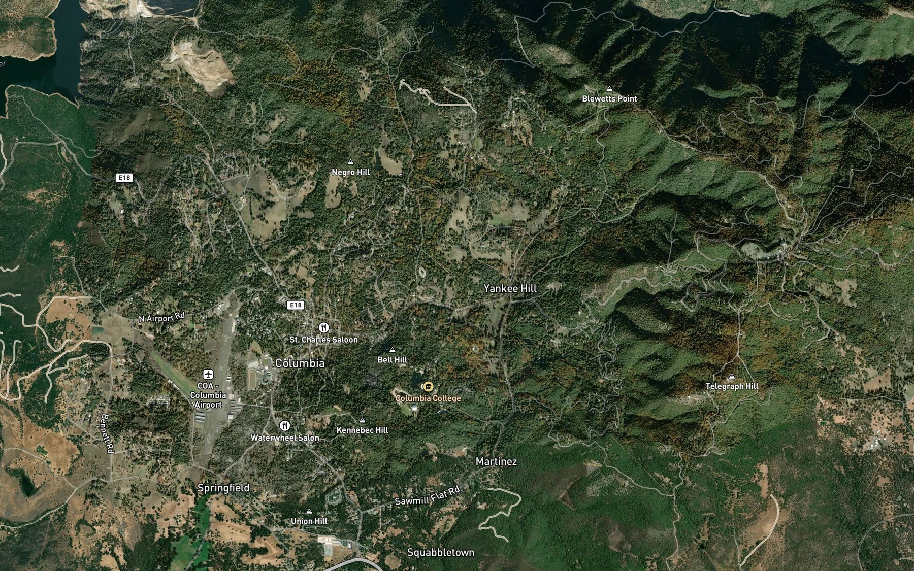 Satellite map of the San Diego Ditch