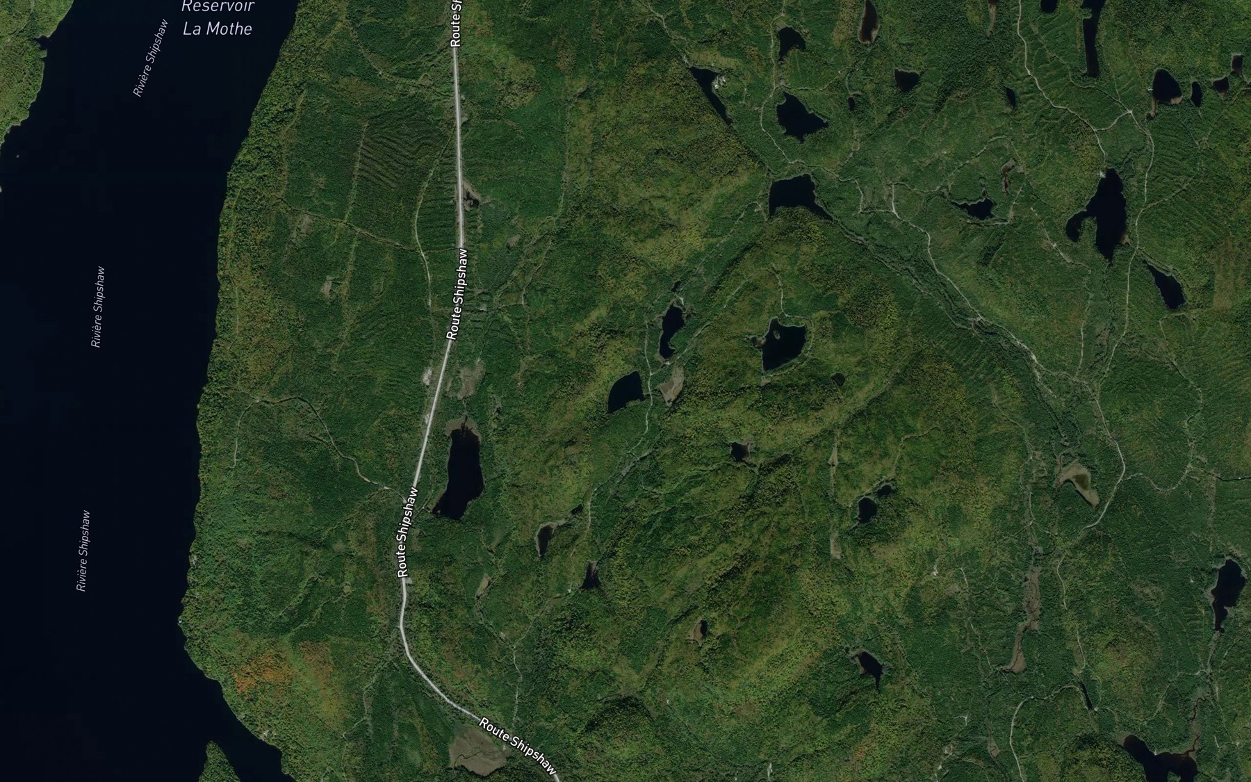 Satellite map of the Lac Creux