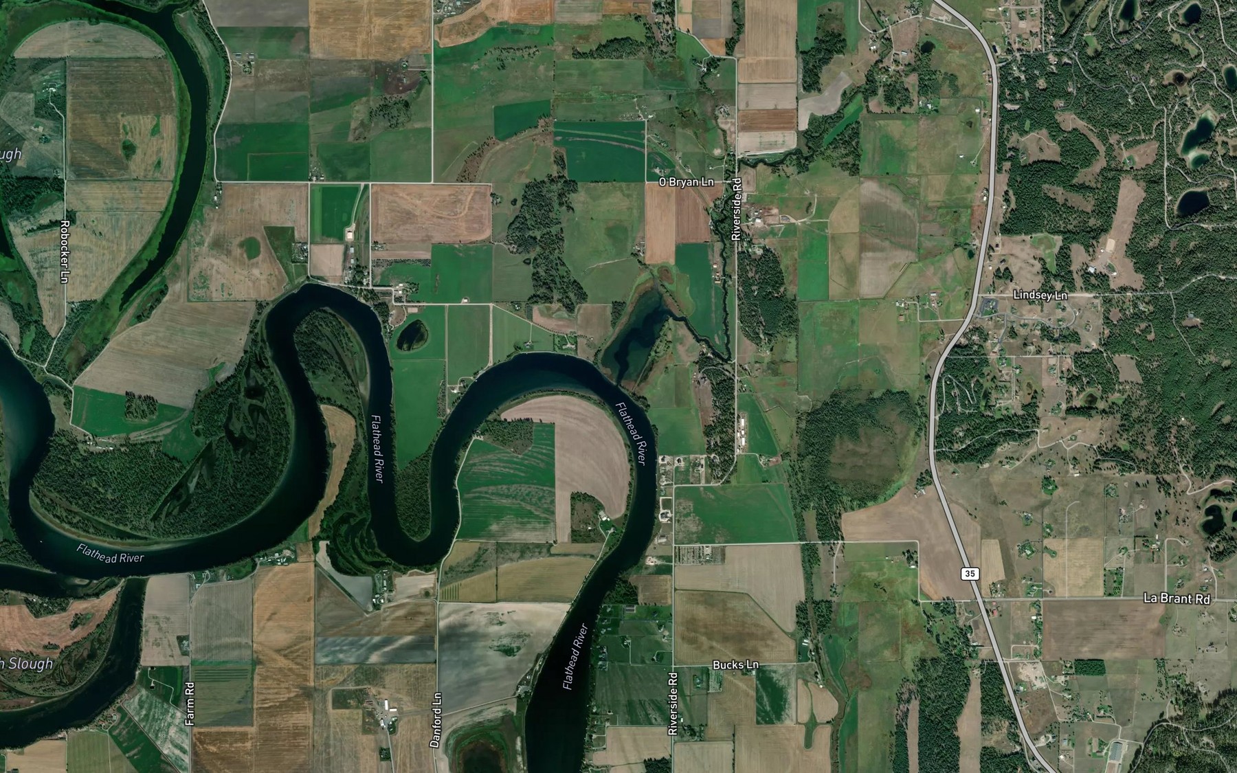 Satellite map of the Mill Creek